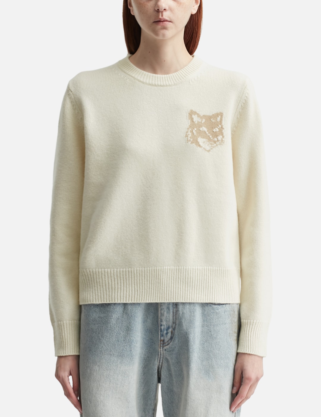 Maison Kitsune メゾン・キツネ 【本物保証】 ニット ストリート系 レディース Fox Head Intarsia Merino Jumper
