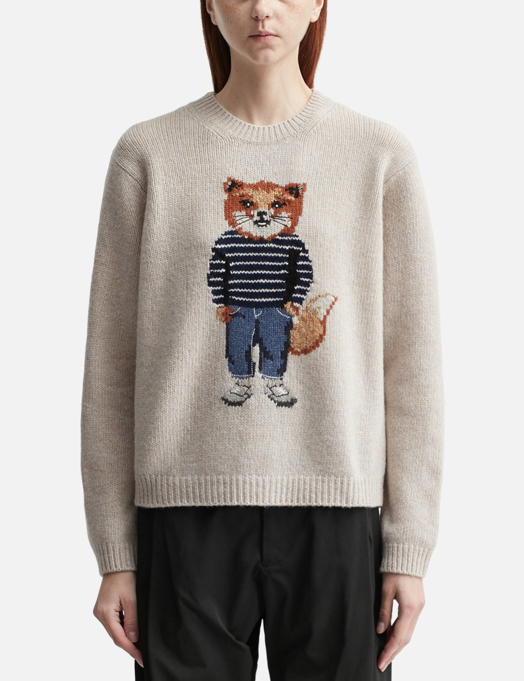 Maison Kitsune メゾン・キツネ 【本物保証】 ワンピース ストリート系 レディース Dressed Fox Intarsia Wool Jumper
