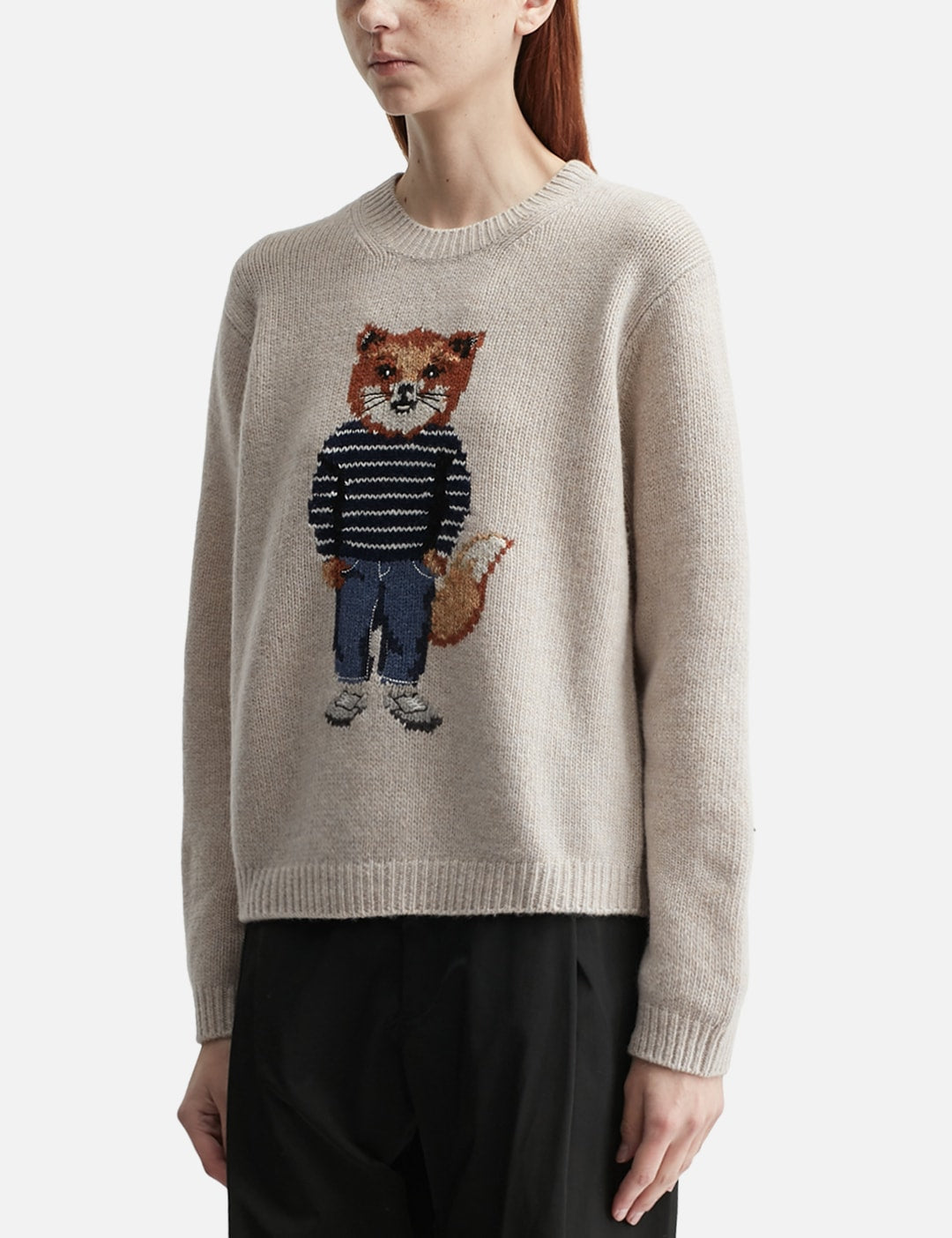 Maison Kitsune メゾン・キツネ 【本物保証】 ワンピース ストリート系 レディース Dressed Fox Intarsia Wool Jumper
