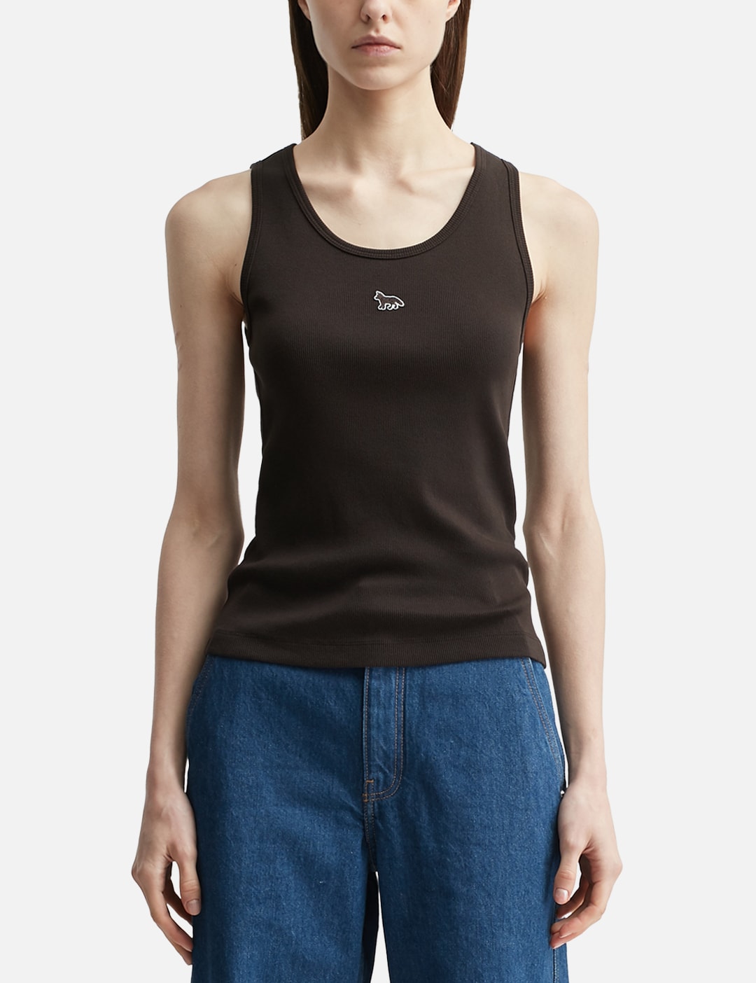 Maison Kitsune メゾン・キツネ 【本物保証】 タンクトップ ストリート系 レディース Baby Fox Ribbed Tank Top