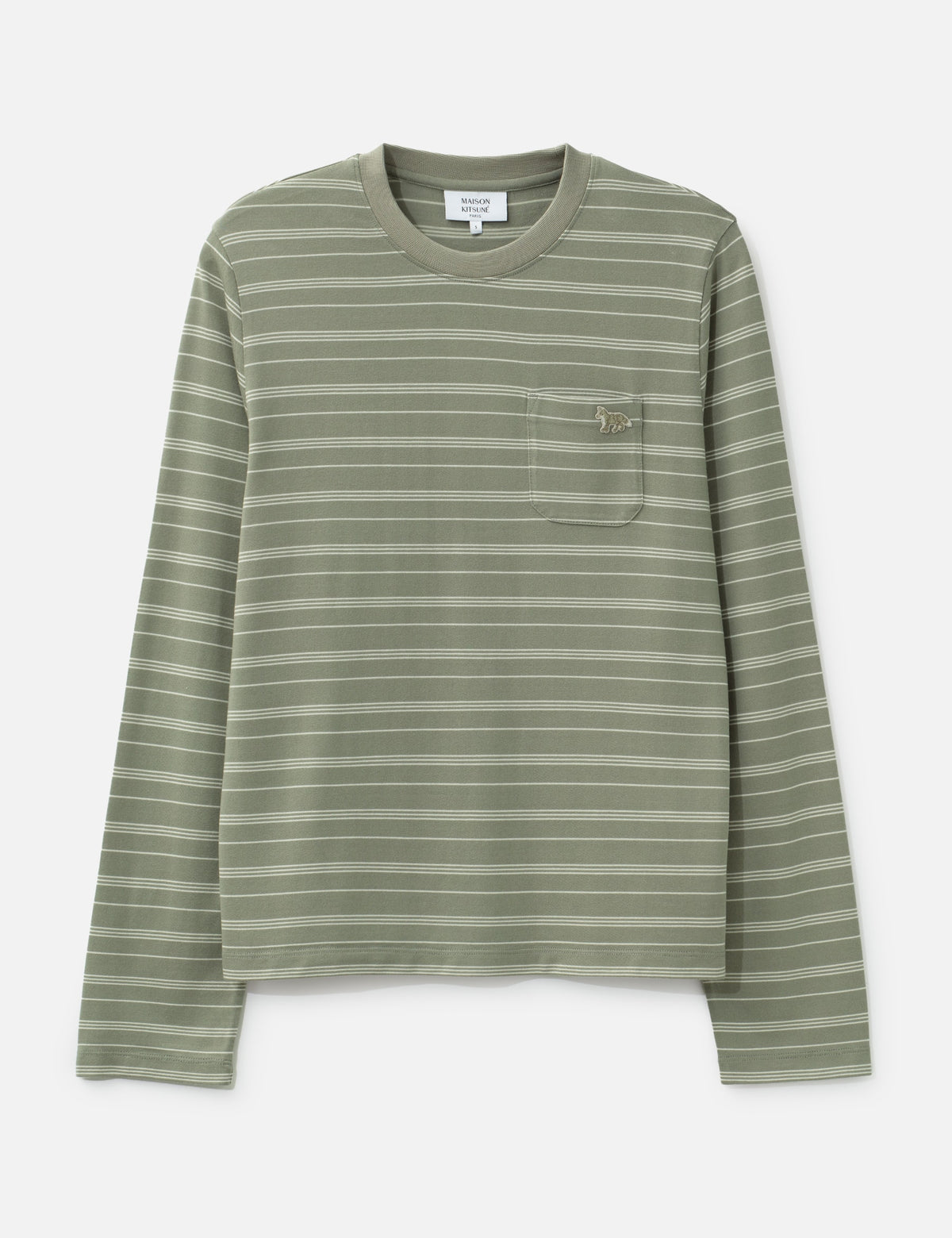 Maison Kitsune メゾン・キツネ 【本物保証】 Tシャツ ストリート系 レディース Striped Long Sleeve Regular T-Shirt