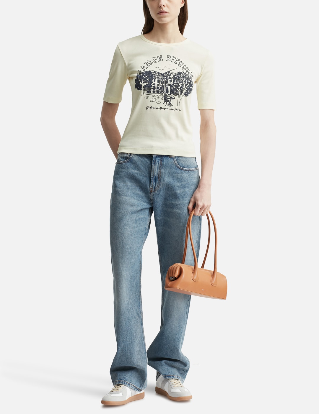 Maison Kitsune メゾン・キツネ 【本物保証】 Tシャツ ストリート系 レディース Galerie De Montpensier Fitted T-Shirt