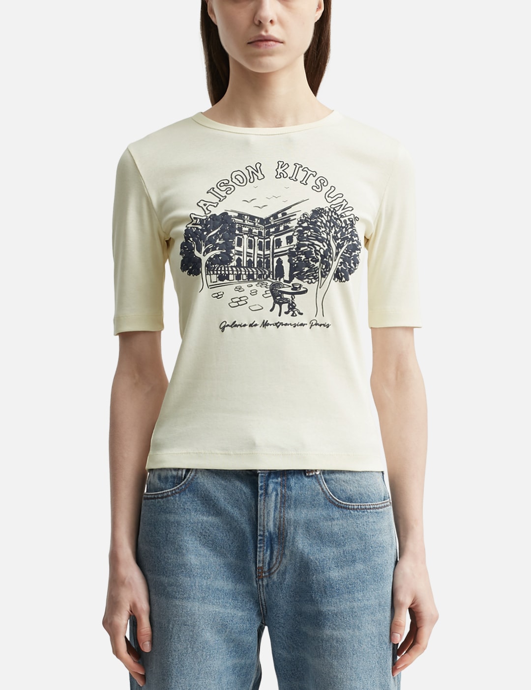 Maison Kitsune メゾン・キツネ 【本物保証】 Tシャツ ストリート系 レディース Galerie De Montpensier Fitted T-Shirt
