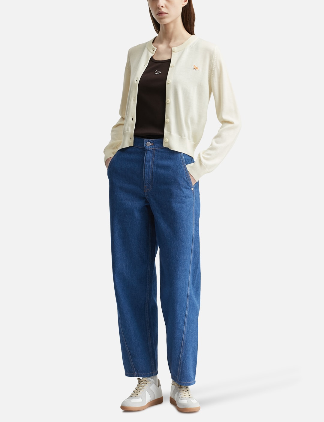 Maison Kitsune メゾン・キツネ 【本物保証】 カーディガン ストリート系 レディース Baby Fox Merino Regular Cardigan