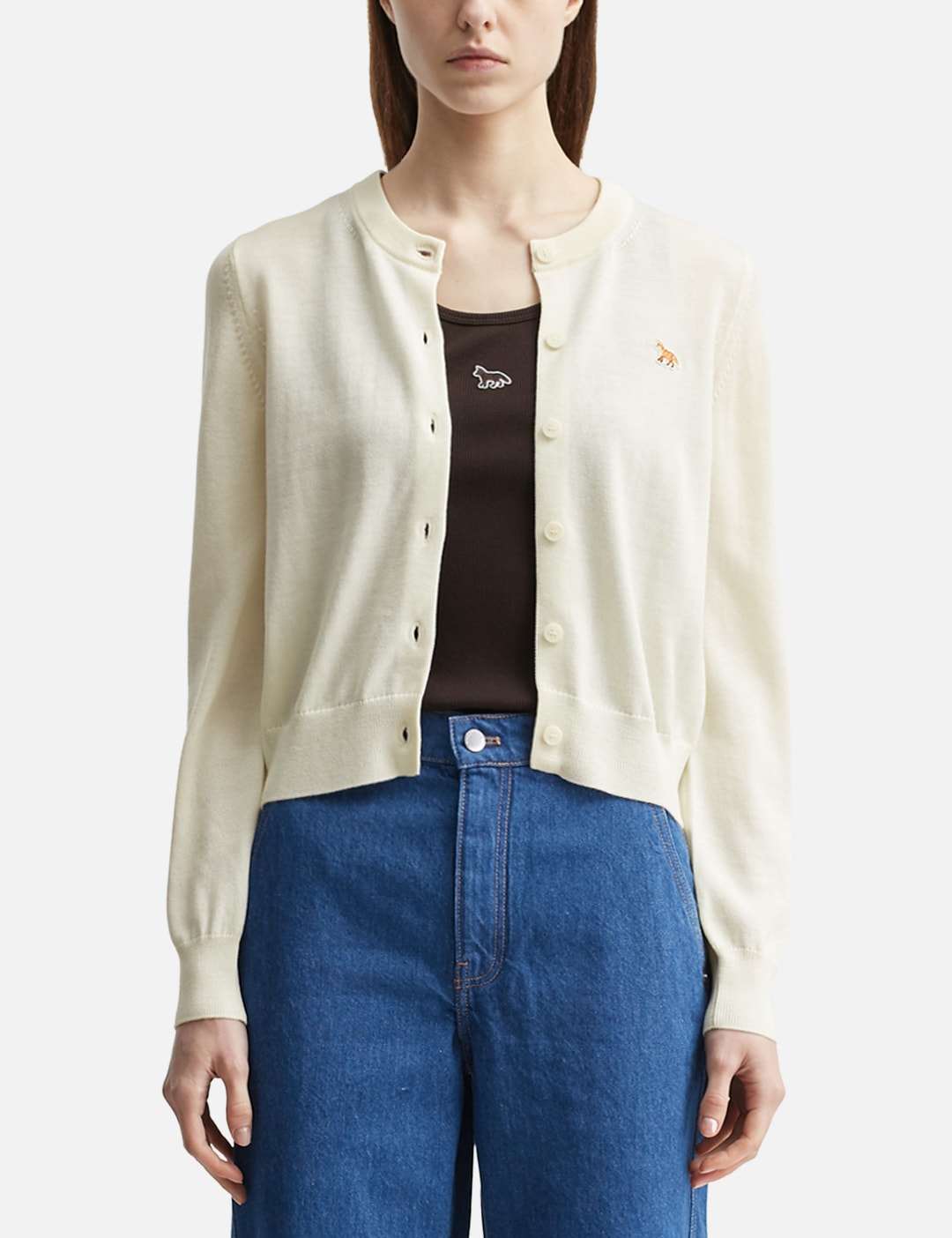 Maison Kitsune メゾン・キツネ 【本物保証】 カーディガン ストリート系 レディース Baby Fox Merino Regular Cardigan