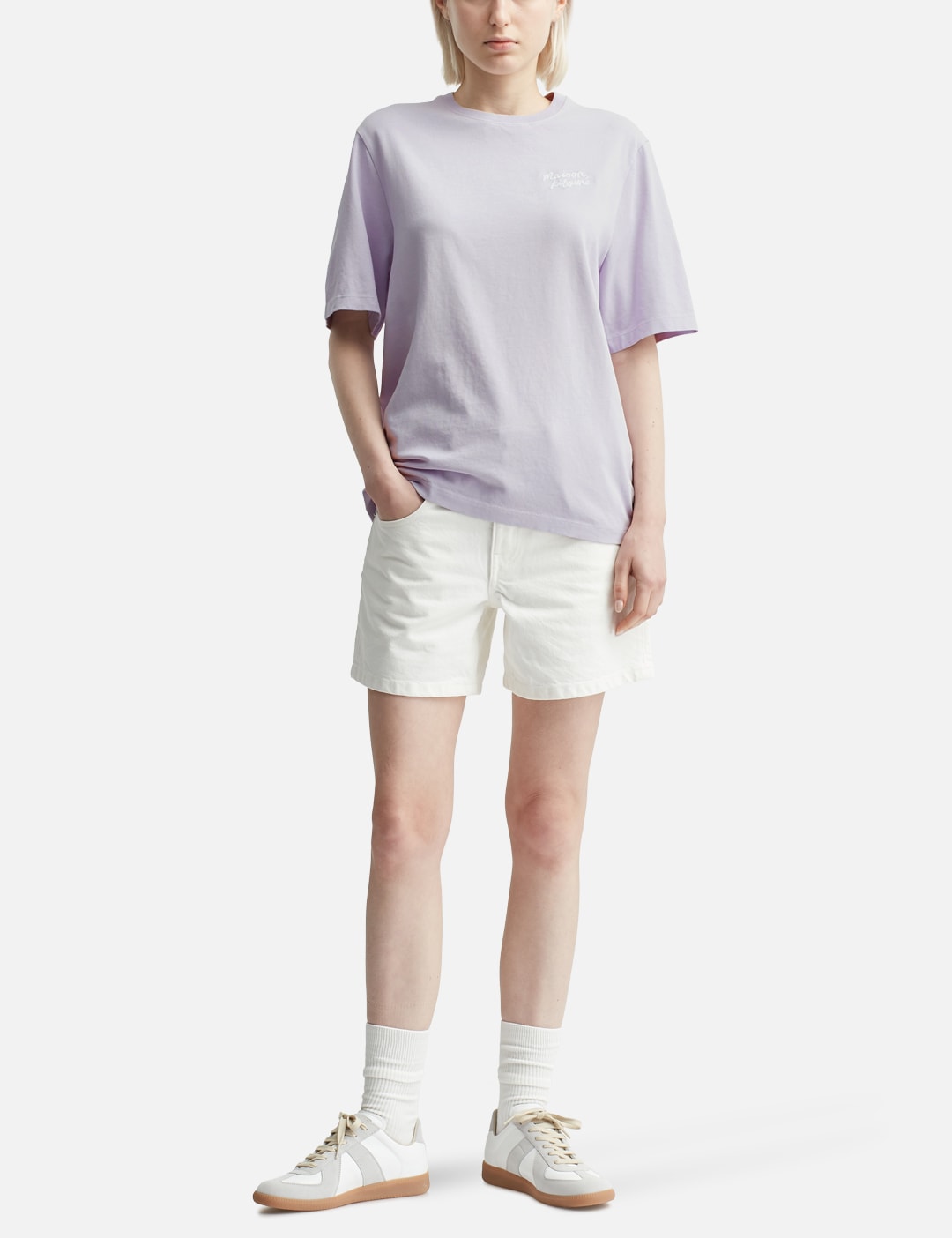 Maison Kitsune メゾン・キツネ 【本物保証】 Tシャツ ストリート系 レディース Maison Kitsune Handwriting Comfort Tee-Shirt
