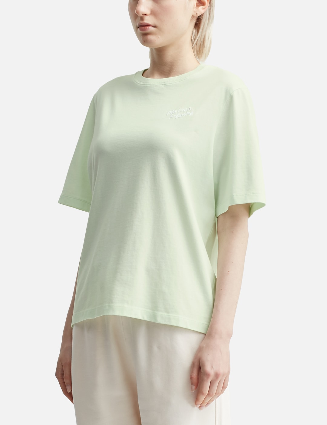 Maison Kitsune メゾン・キツネ 【本物保証】 Tシャツ ストリート系 レディース MAISON KITSUNE HANDWRITING COMFORT TEE SHIRT