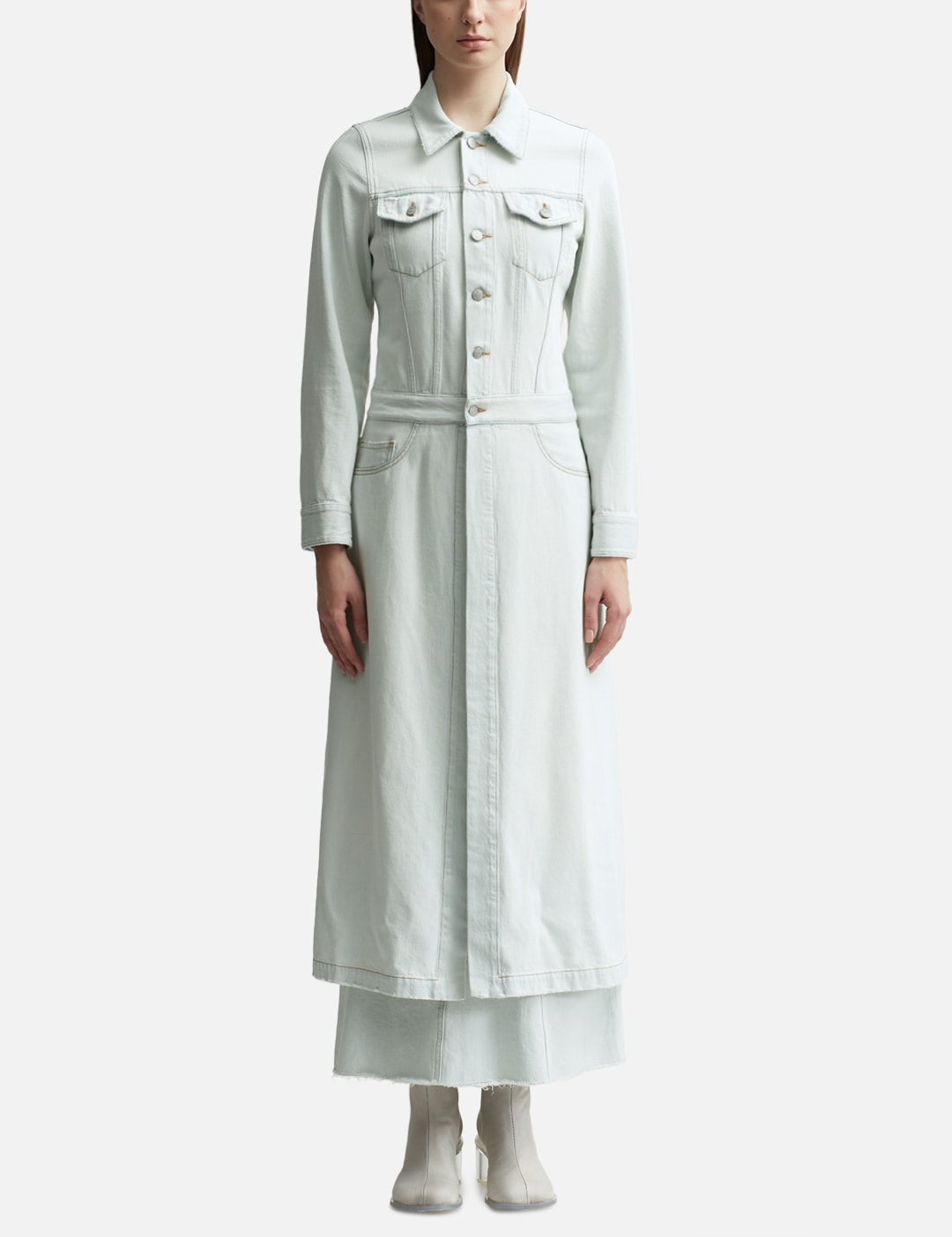 Mm6 Maison Margiela エムエムシックス　メゾン・マルジェラ 【本物保証】 コート ストリート系 レディース Lightweight Long Denim Coat