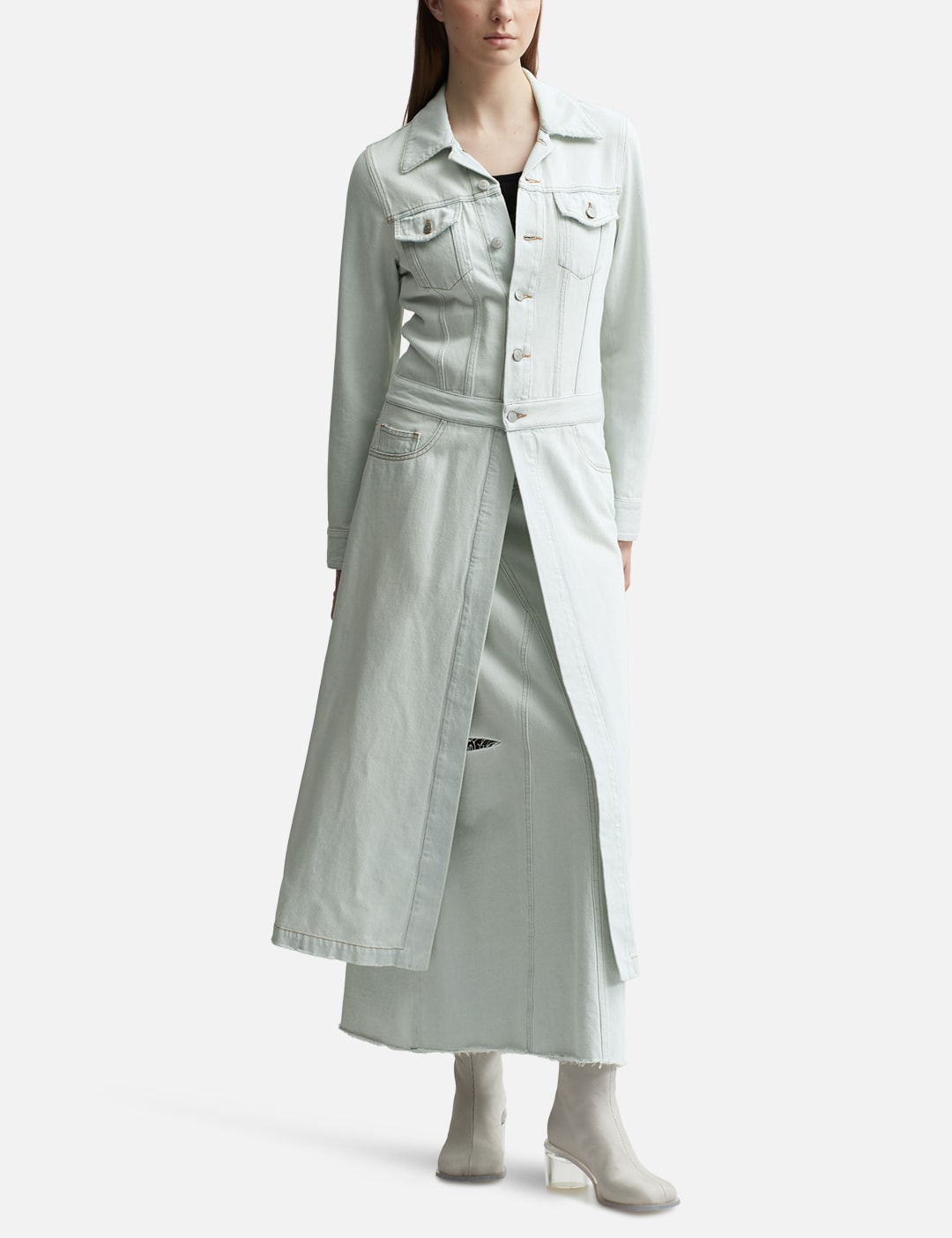 Mm6 Maison Margiela エムエムシックス　メゾン・マルジェラ 【本物保証】 コート ストリート系 レディース Lightweight Long Denim Coat