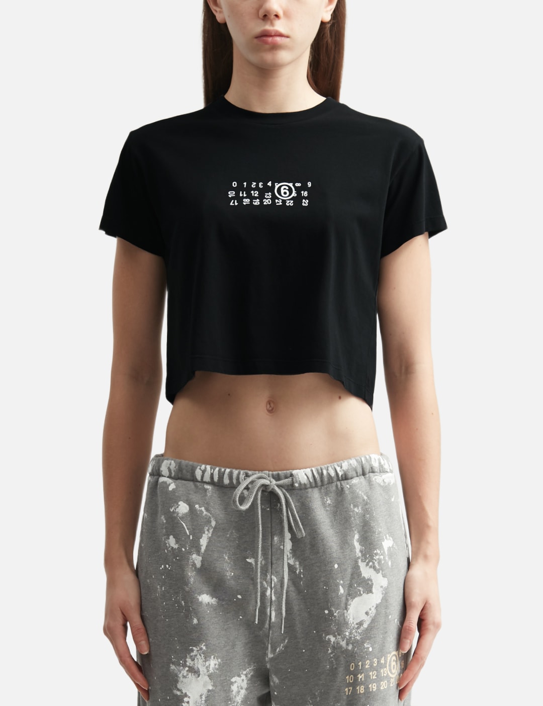 Mm6 Maison Margiela エムエムシックス　メゾン・マルジェラ 【本物保証】 Tシャツ ストリート系 レディース Flipped-Print Overdyed T-Shirt