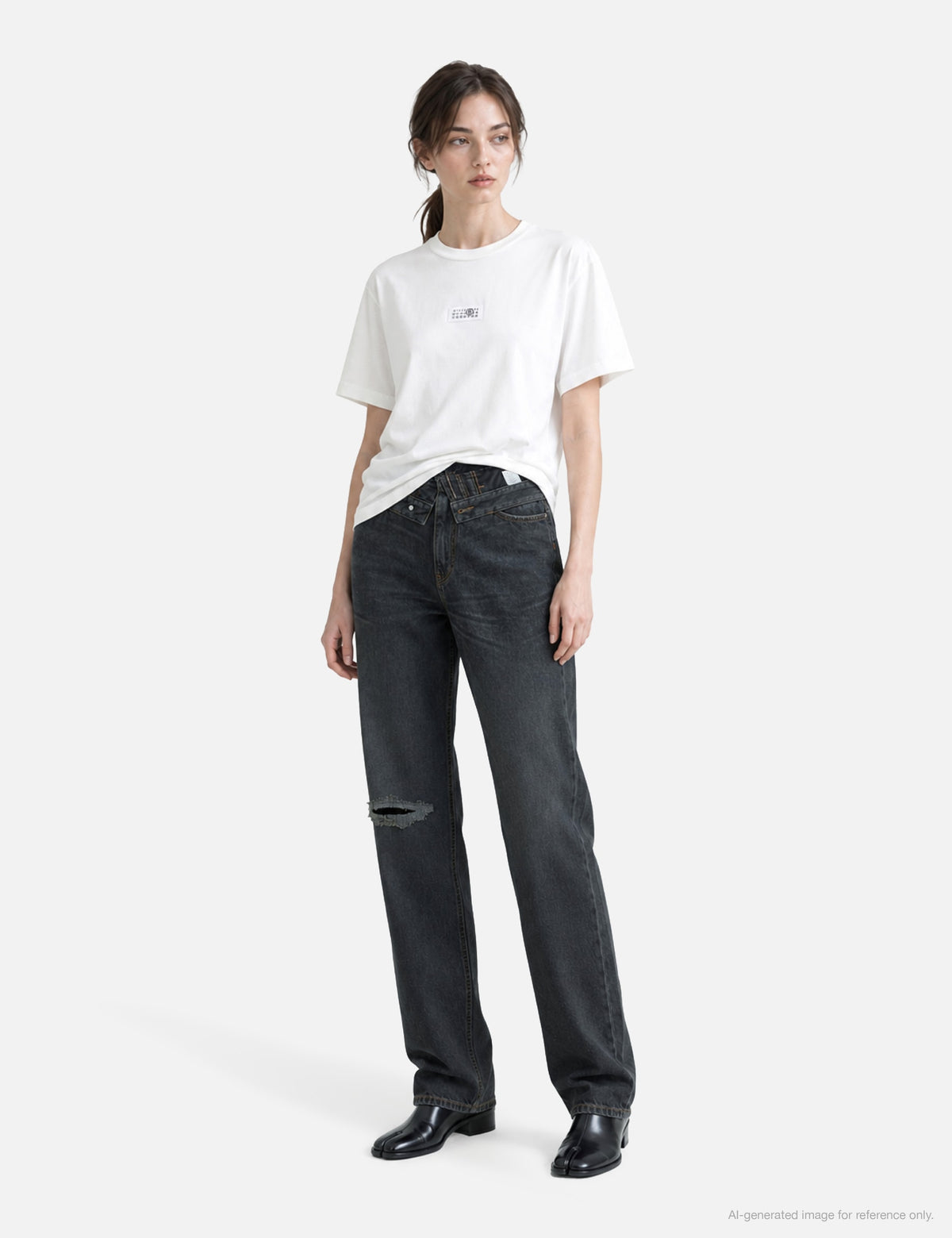 Mm6 Maison Margiela エムエムシックス　メゾン・マルジェラ 【本物保証】 デニムパンツ ストリート系 レディース Straight-Leg Jeans