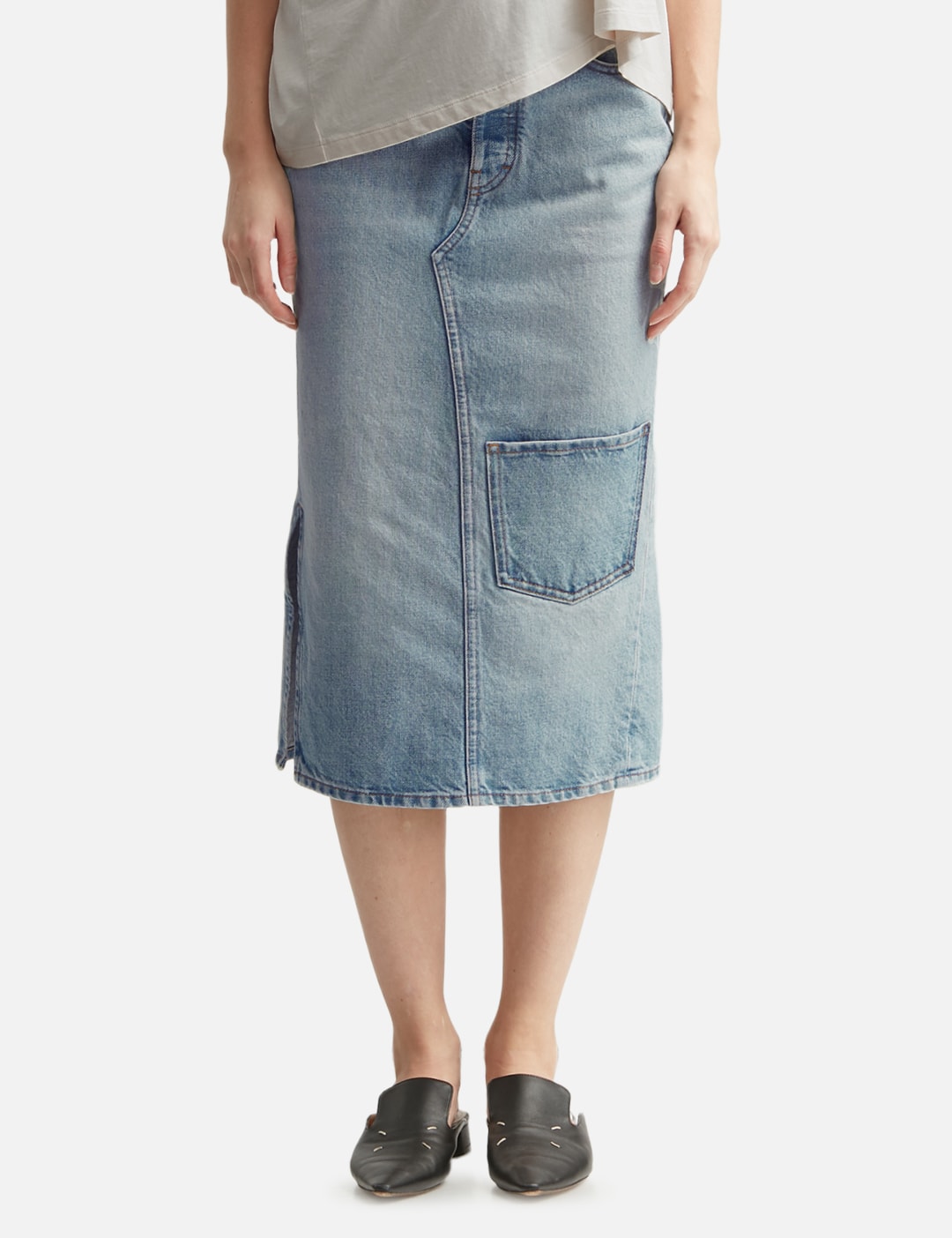 Mm6 Maison Margiela エムエムシックス　メゾン・マルジェラ 【本物保証】 スカート ストリート系 レディース Denim Midi Skirt