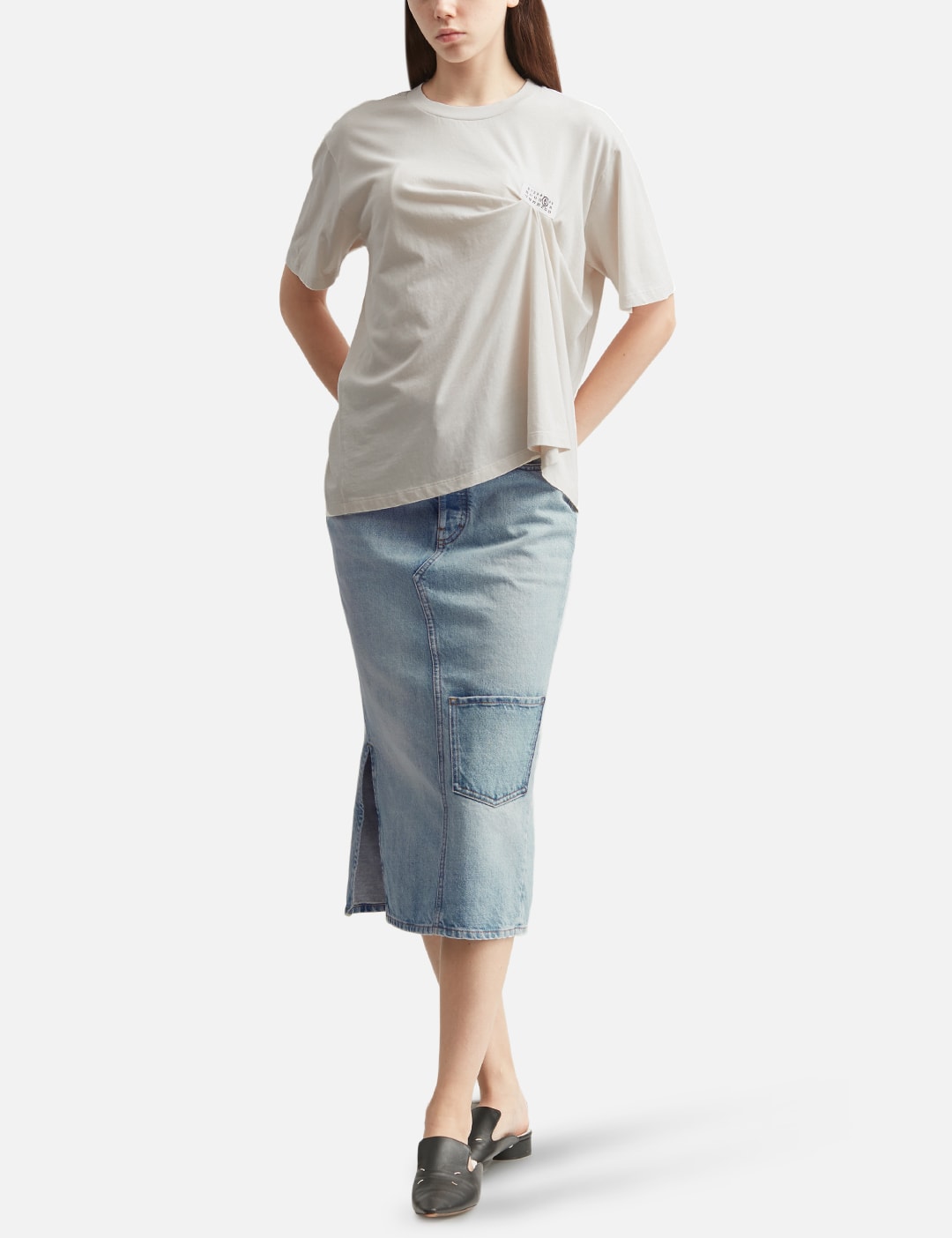 Mm6 Maison Margiela エムエムシックス　メゾン・マルジェラ 【本物保証】 スカート ストリート系 レディース Denim Midi Skirt