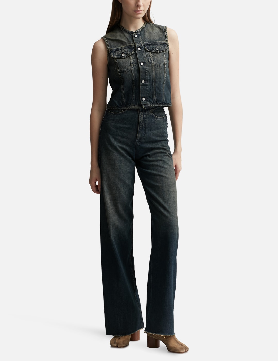 Mm6 Maison Margiela エムエムシックス　メゾン・マルジェラ 【本物保証】 Tシャツ ストリート系 レディース Denim Gilet