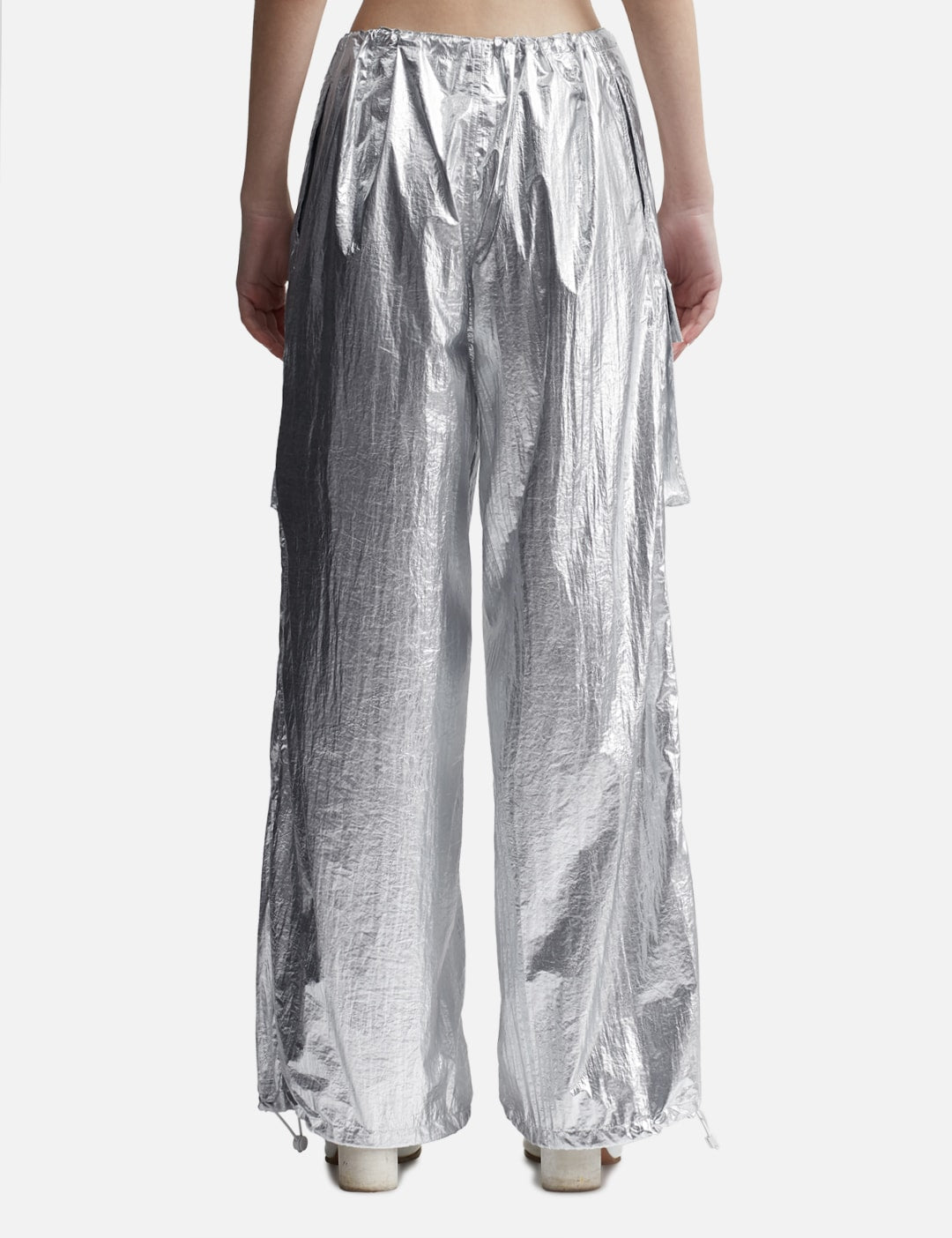Mm6 Maison Margiela エムエムシックス　メゾン・マルジェラ 【本物保証】 パンツ ストリート系 レディース Silver Tyvek Wide-Leg Trousers