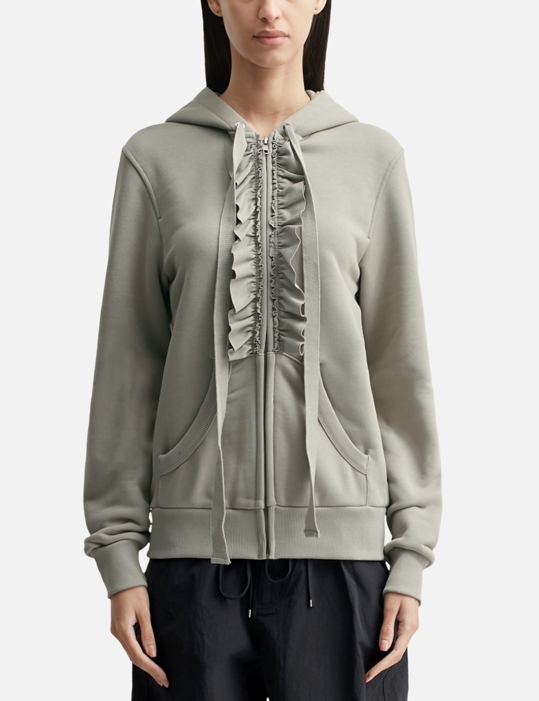 Nache ナチェ 【本物保証】 パーカー ストリート系 レディース Ruffle Hoodie Zip-Up