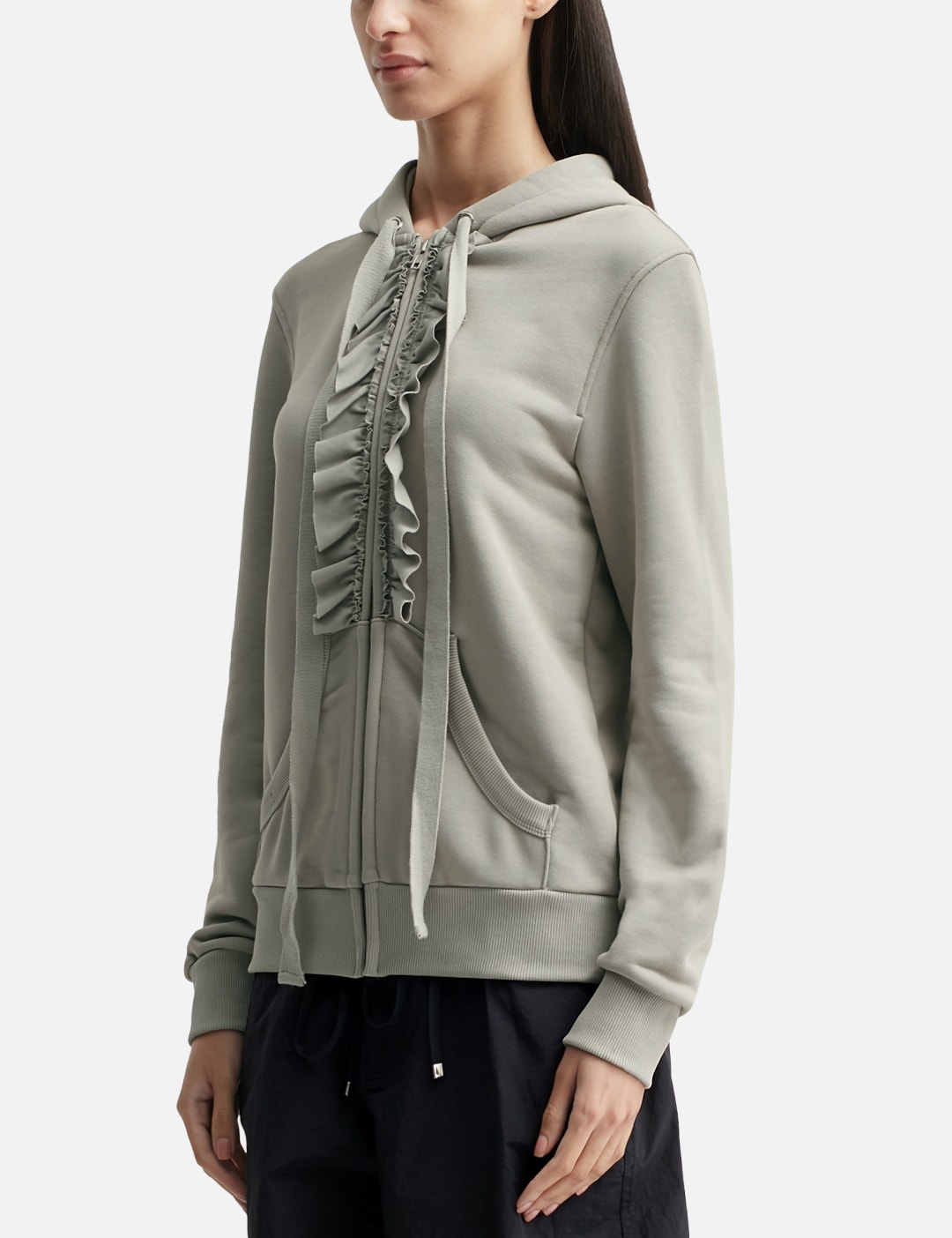 Nache ナチェ 【本物保証】 パーカー ストリート系 レディース Ruffle Hoodie Zip-Up