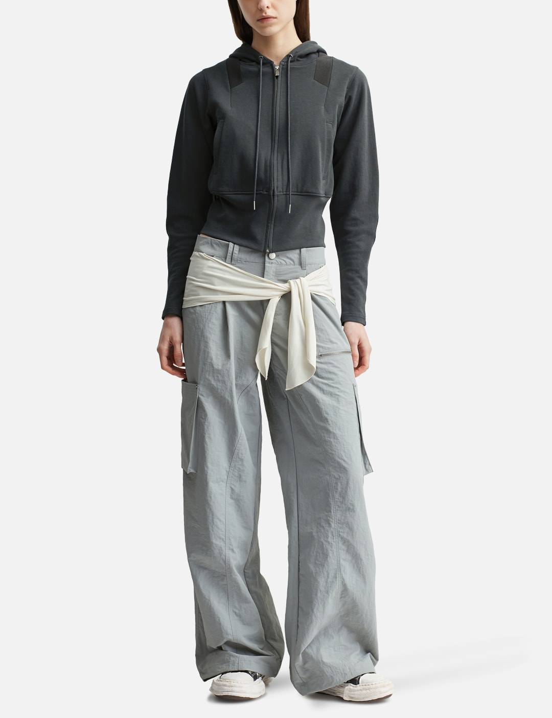 Nache ナチェ 【本物保証】 パーカー ストリート系 レディース Semi Balloon Hoodie Zip-Up