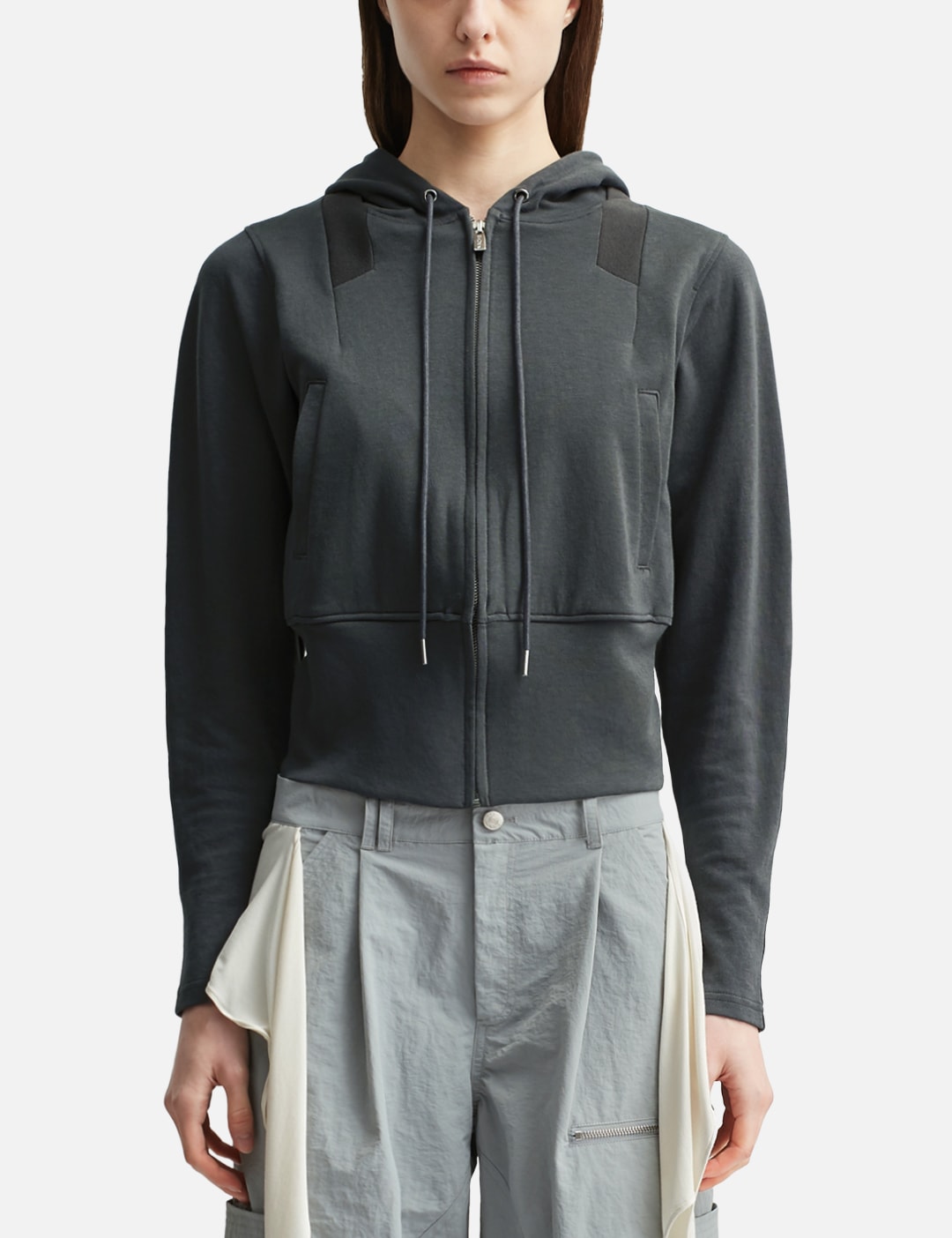 Nache ナチェ 【本物保証】 パーカー ストリート系 レディース Semi Balloon Hoodie Zip-Up