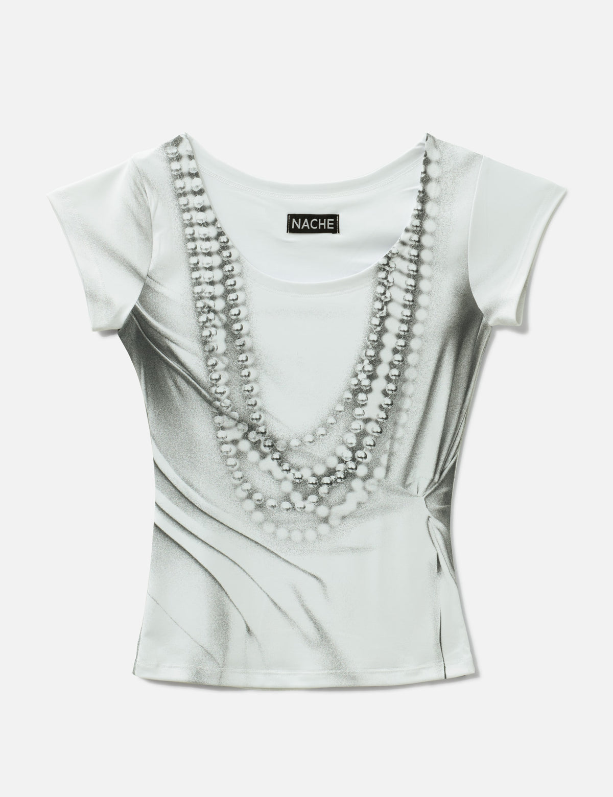 Nache ナチェ 【本物保証】 Tシャツ ストリート系 レディース Pearl Necklace Printed T-Shirt