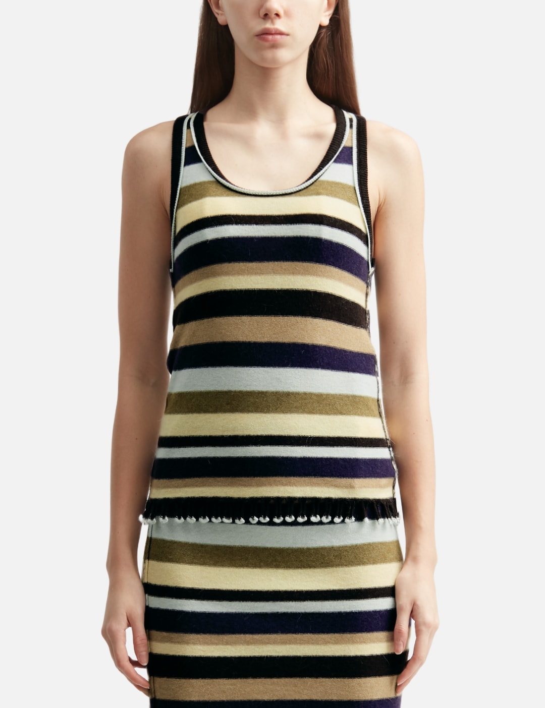 Perverze パーバーズ 【本物保証】 ニット ストリート系 レディース Mini Fringe Knit Top