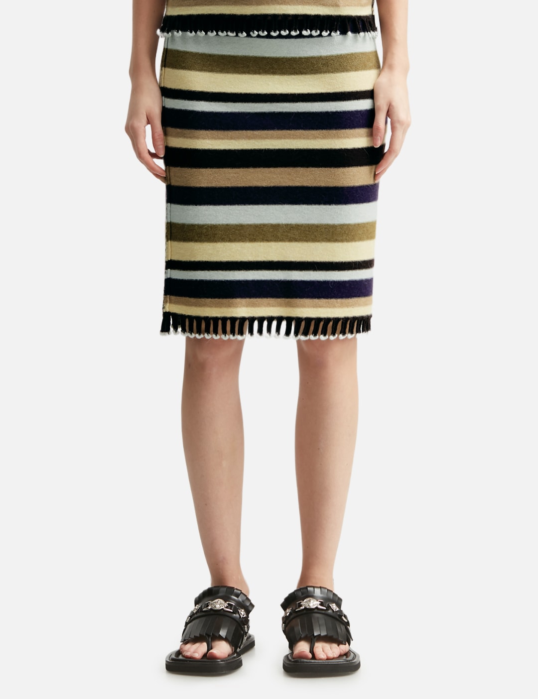 Perverze パーバーズ 【本物保証】 ニット ストリート系 レディース Mini Fringe Knit Skirt