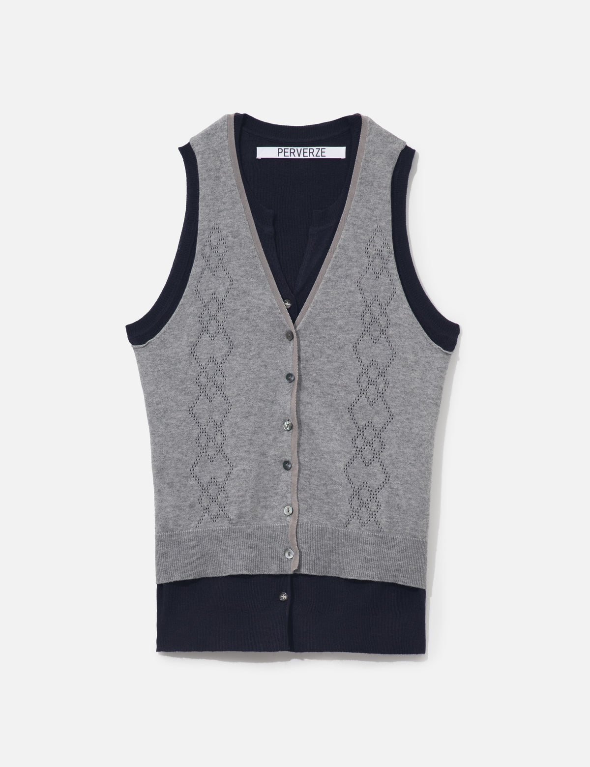 Perverze パーバーズ 【本物保証】 ニット ストリート系 レディース Eyelet Layered Knit Top