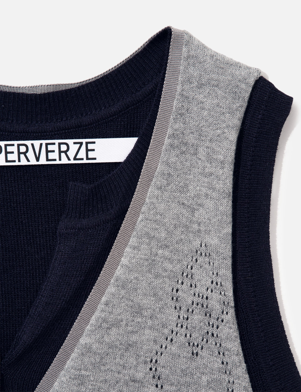 Perverze パーバーズ 【本物保証】 ニット ストリート系 レディース Eyelet Layered Knit Top