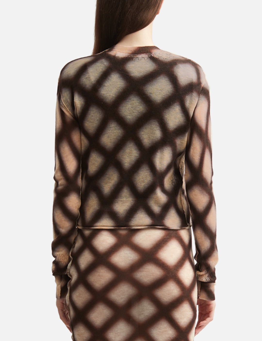 Perverze パーバーズ 【本物保証】 カーディガン ストリート系 レディース Spray-Painted Check Knit Cardigan