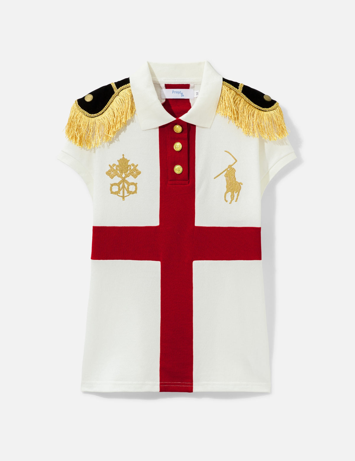 Praying 祈り 【本物保証】 シャツ ストリート系 レディース Epaulette Women's Top White