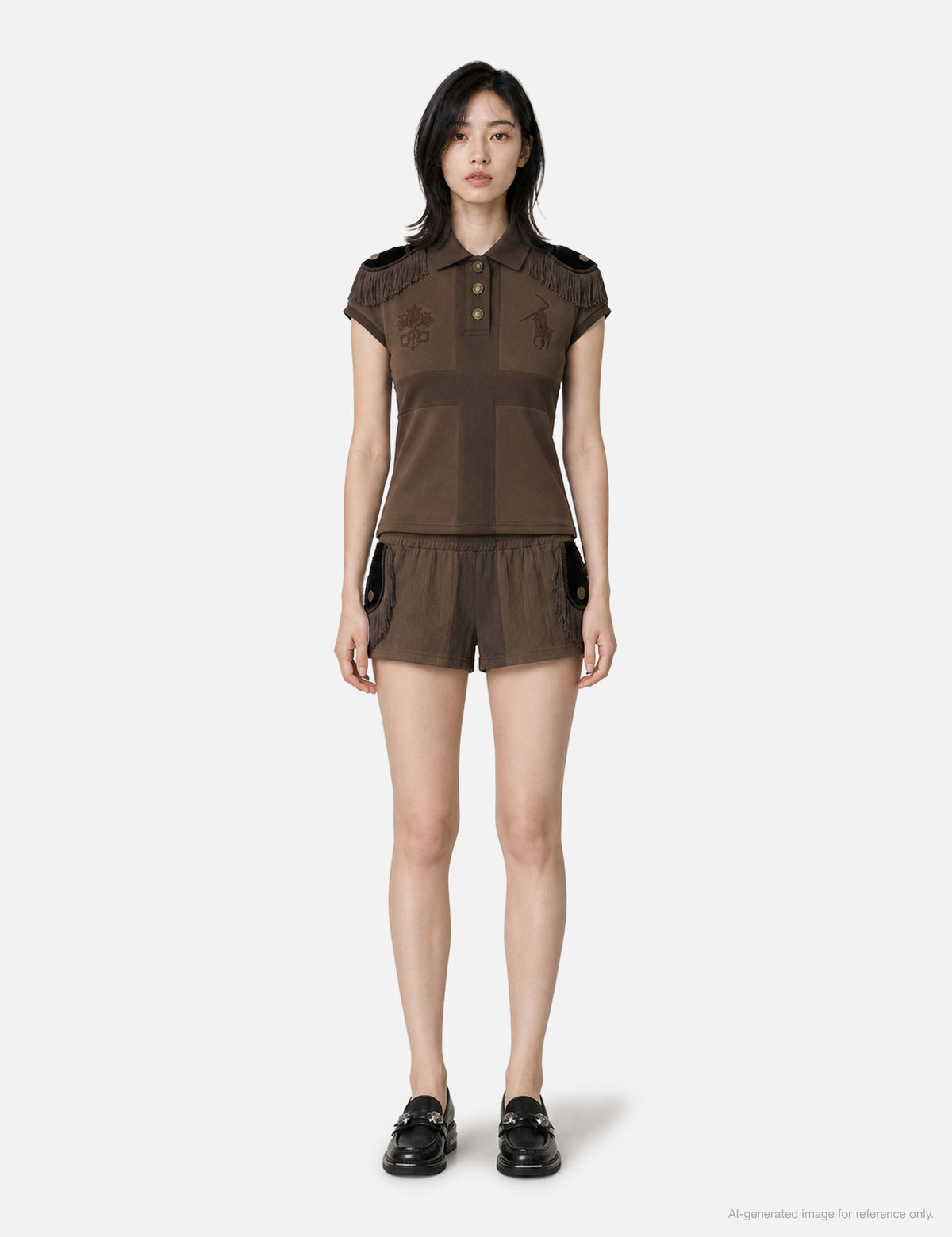 Praying 祈り 【本物保証】 ショートパンツ ストリート系 レディース Epaulette Womens Shorts Brown