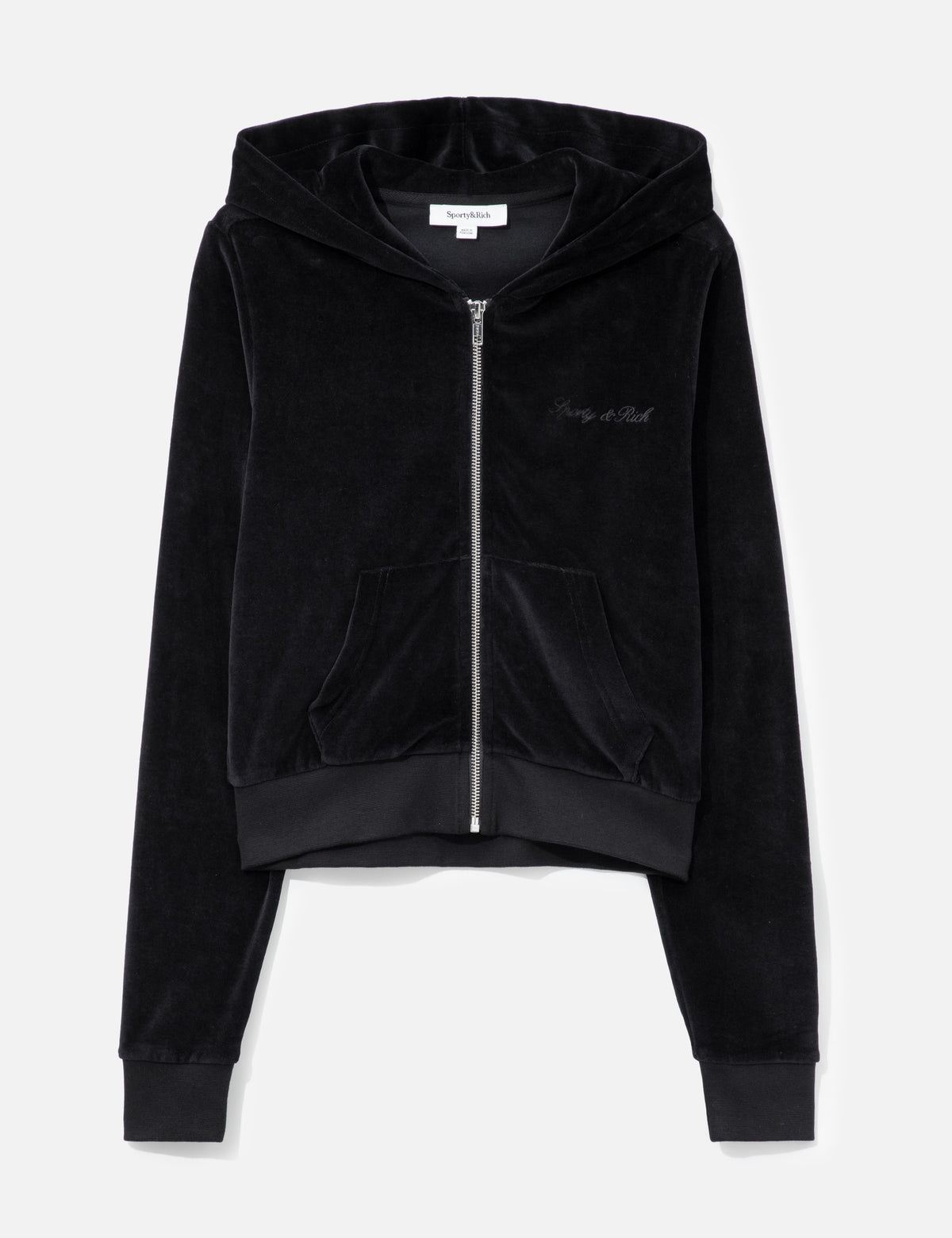 Sporty And Rich スポーティ＆リッチ【本物保証】 パーカー ストリート系 レディース Signature Logo Krystal Zip Hoodie