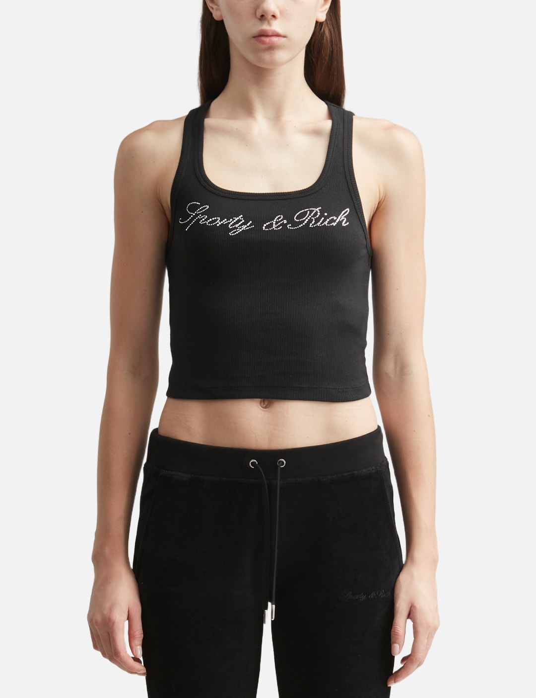 Sporty And Rich スポーティ＆リッチ 【本物保証】 Tシャツ ストリート系 レディース Signature Logo Krystal Tank