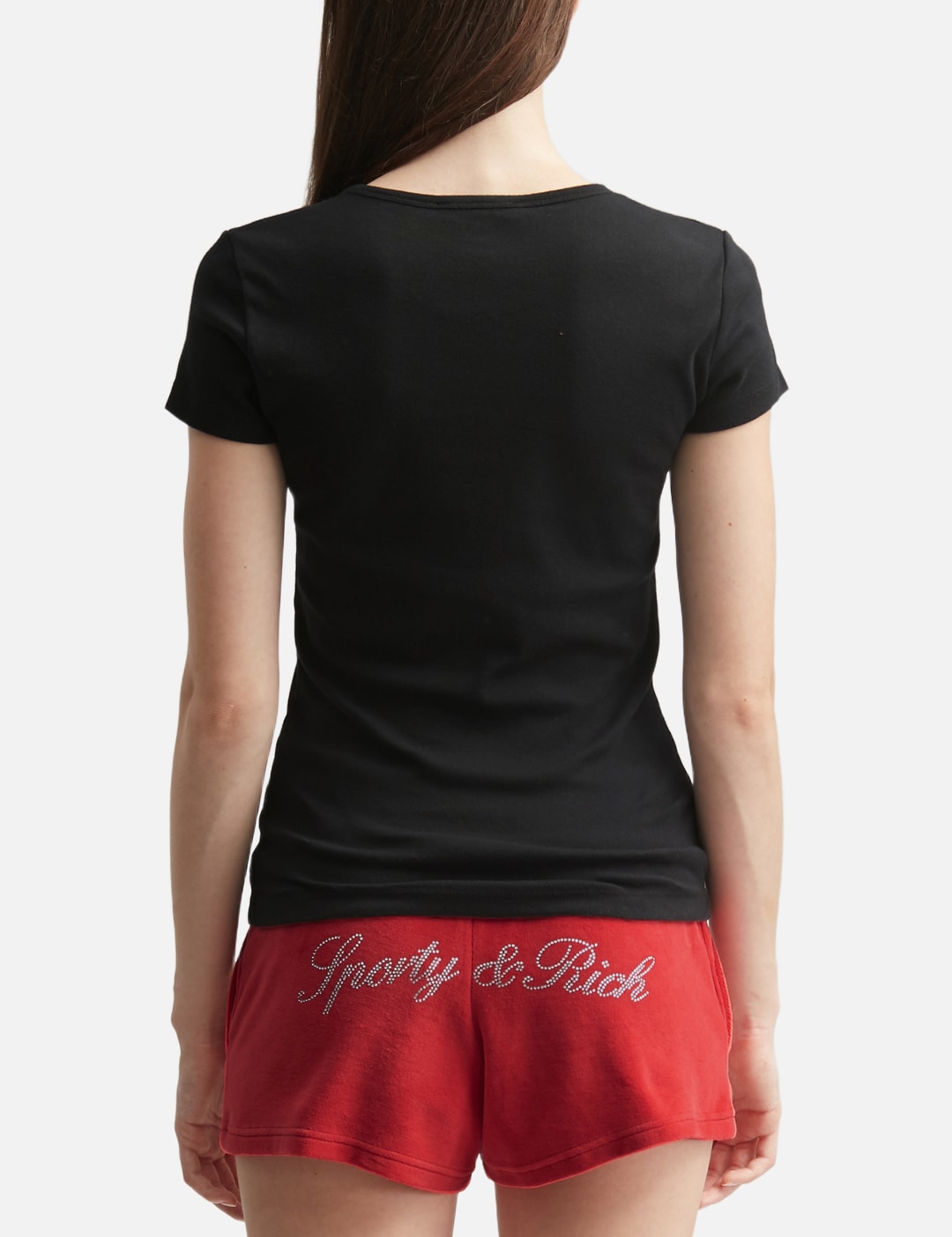 Sporty And Rich スポーティ＆リッチ【本物保証】 Tシャツ ストリート系 レディース Signature Logo Krystal Tee
