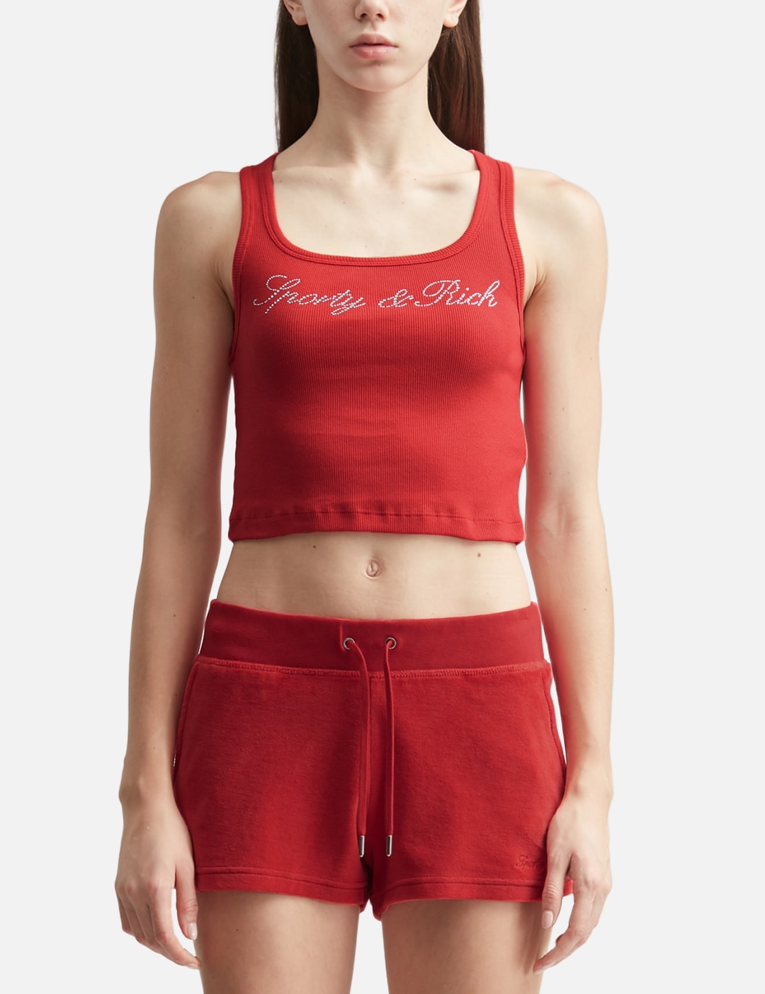 Sporty And Rich スポーティ＆リッチ 【本物保証】 Tシャツ ストリート系 レディース Signature Logo Krystal Tank