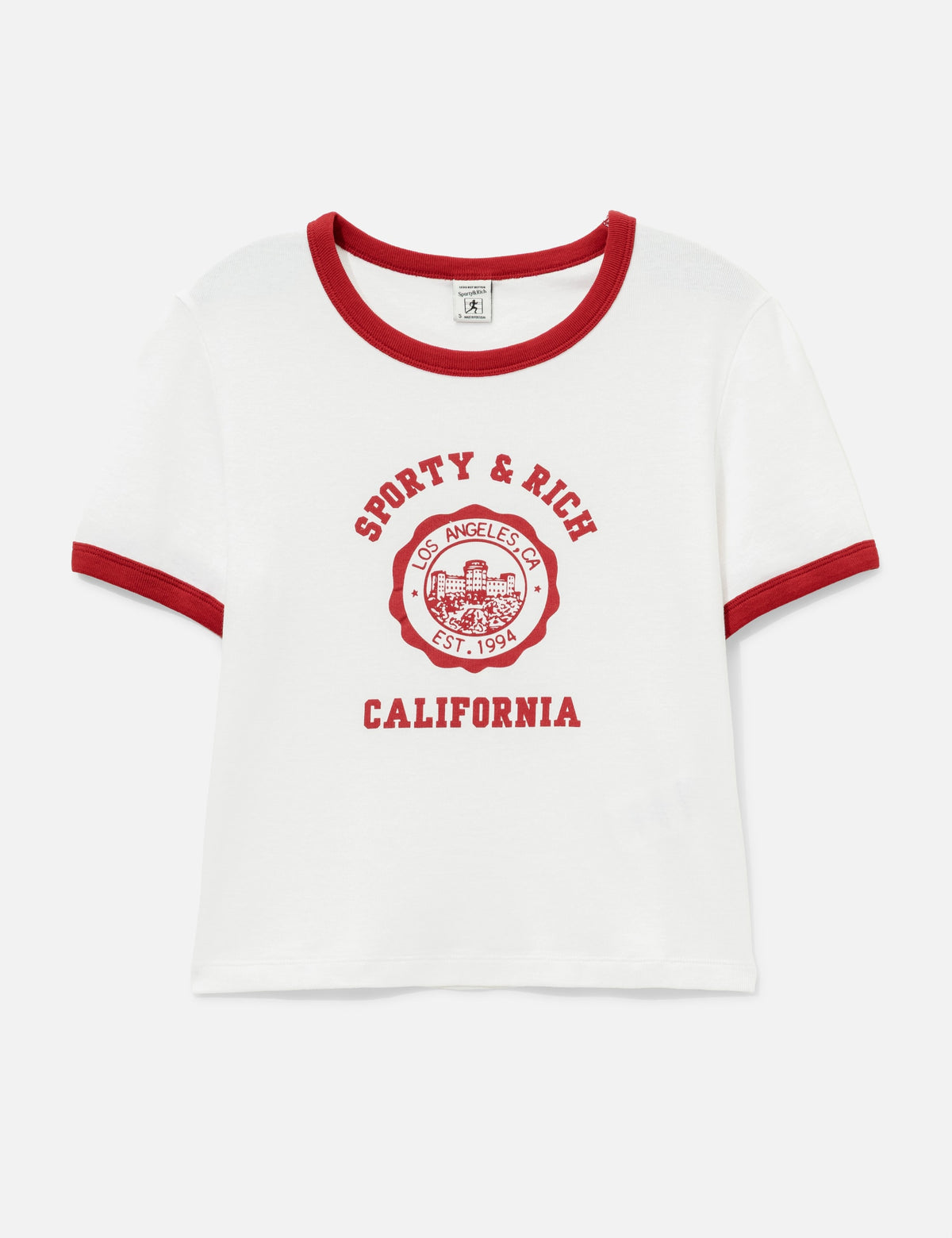 Sporty And Rich スポーティ＆リッチ 【本物保証】 Tシャツ ストリート系 レディース California Emblem Soft Ringer Tee