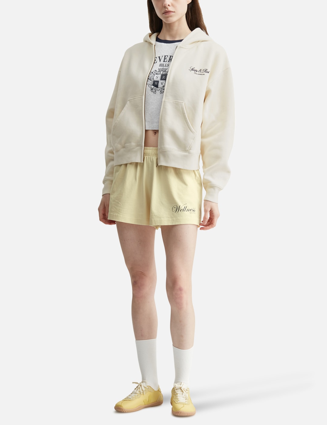 Sporty And Rich スポーティ＆リッチ 【本物保証】 パーカー ストリート系 レディース Vendome LA Embroidered Zip Hoodie
