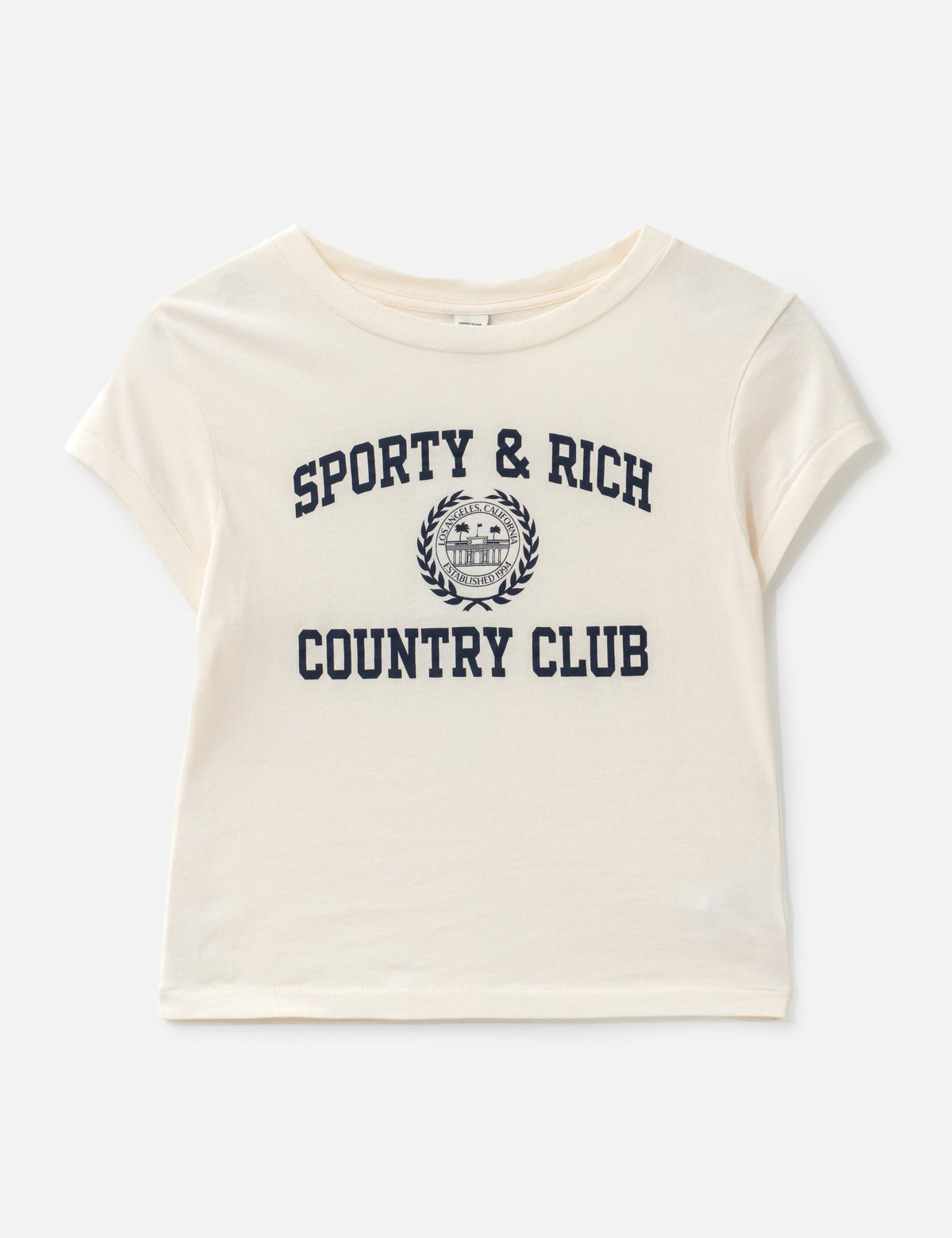 Sporty And Rich スポーティ＆リッチ 【本物保証】 Tシャツ ストリート系 レディース Varsity Crest Essential Tee