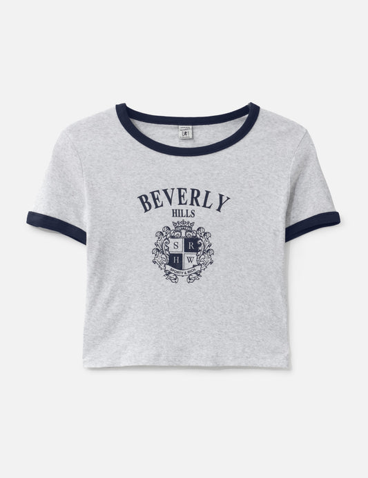 Sporty And Rich スポーティ＆リッチ 【本物保証】 Tシャツ ストリート系 レディース BH Crest Soft Ringer Tee
