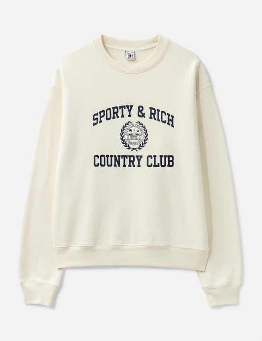 Sporty And Rich スポーティ＆リッチ 【本物保証】 スウェット ストリート系 レディース Varsity Crest Crewneck