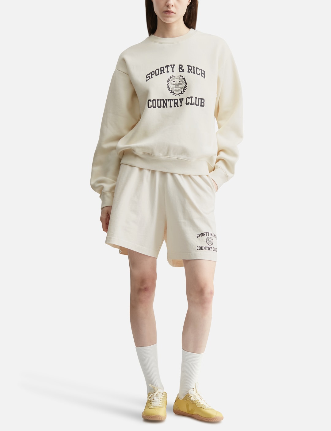 Sporty And Rich スポーティ＆リッチ 【本物保証】 ショートパンツ ストリート系 レディース Varsity Crest Gym Short