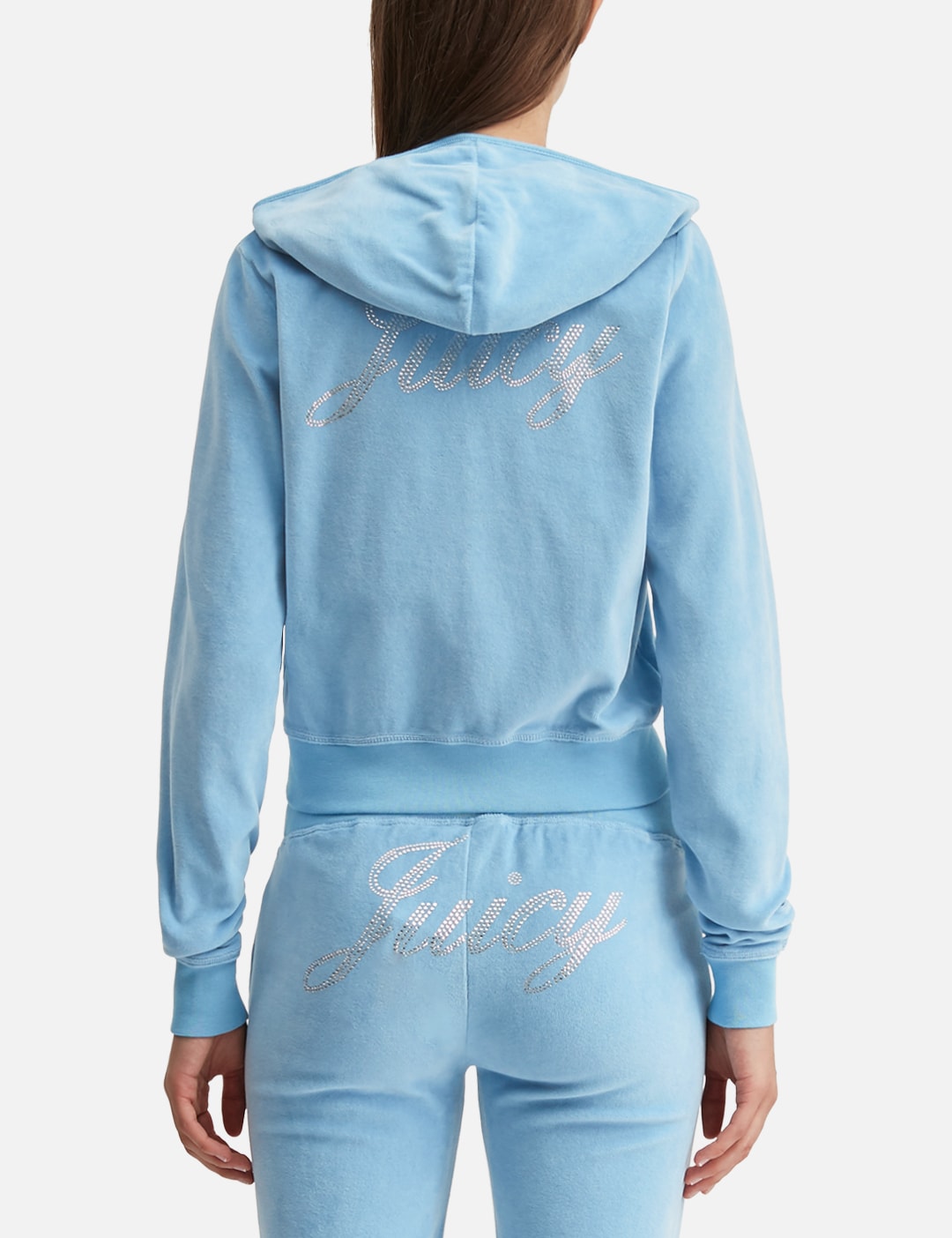 Sporty And Rich スポーティ＆リッチ 【本物保証】 パーカー ストリート系 レディース Sporty & Rich X Juicy Couture Script Velour Zip Hoodie
