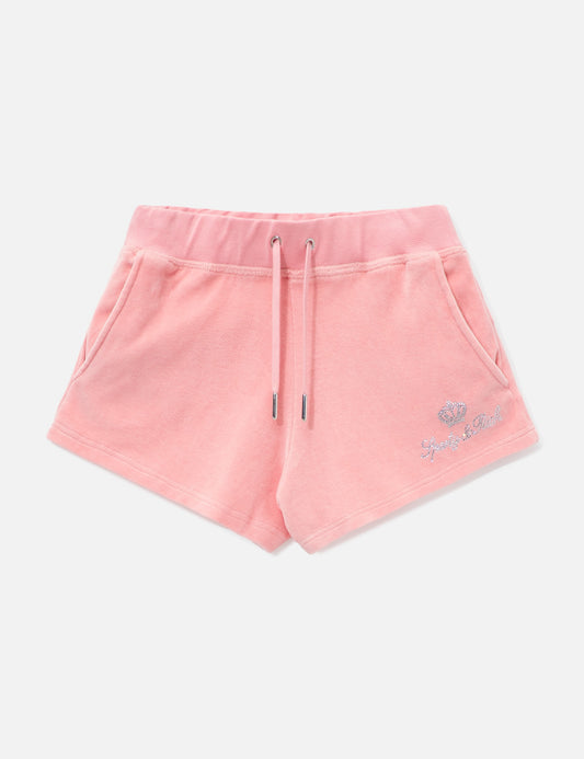 Sporty And Rich スポーティ＆リッチ 【本物保証】 ショートパンツ ストリート系 レディース Sporty & Rich X Juicy Couture Script Velour Short