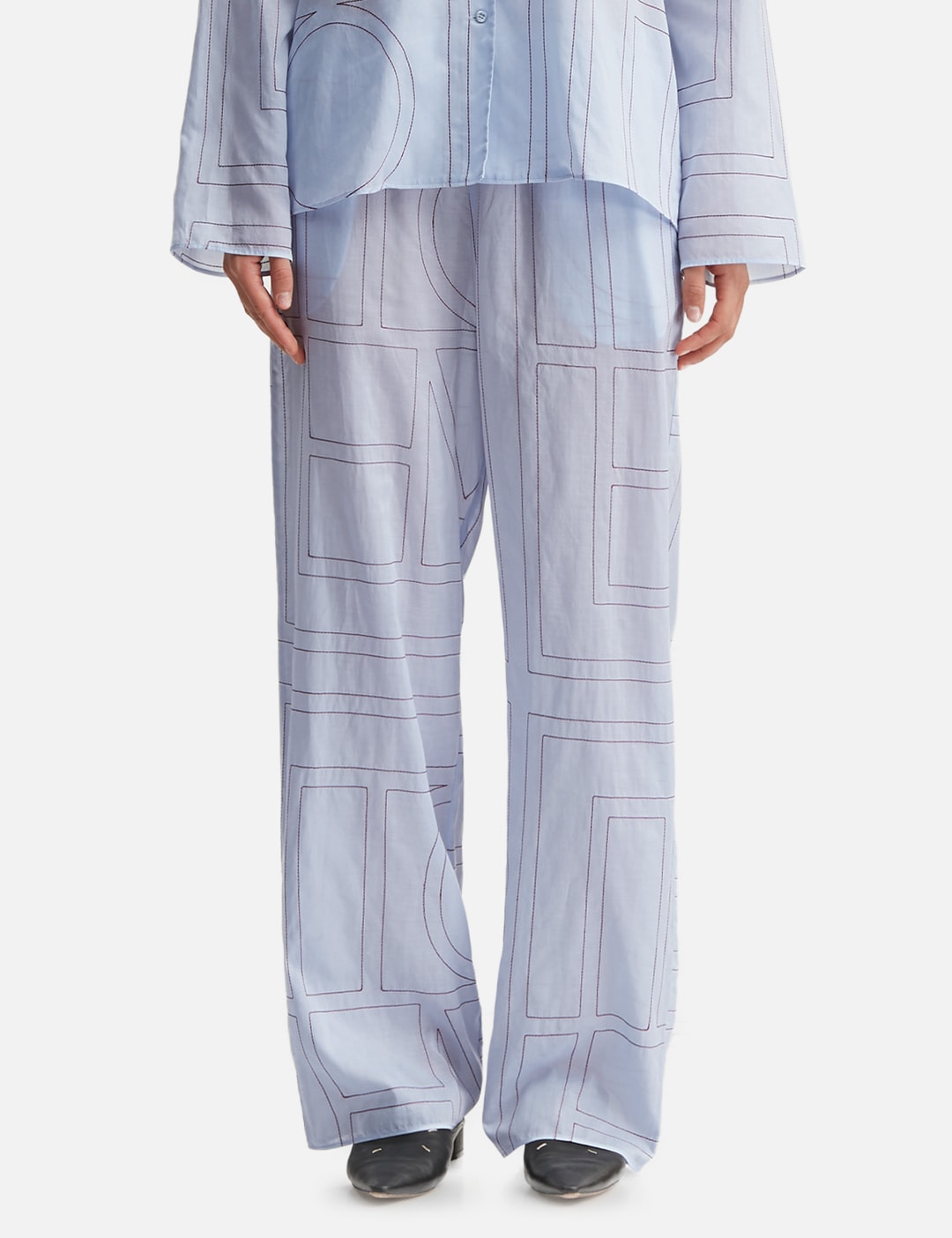 Toteme トテーム 【本物保証】 パンツ ストリート系 レディース Monogram Cotton-Blend PJ Bottoms