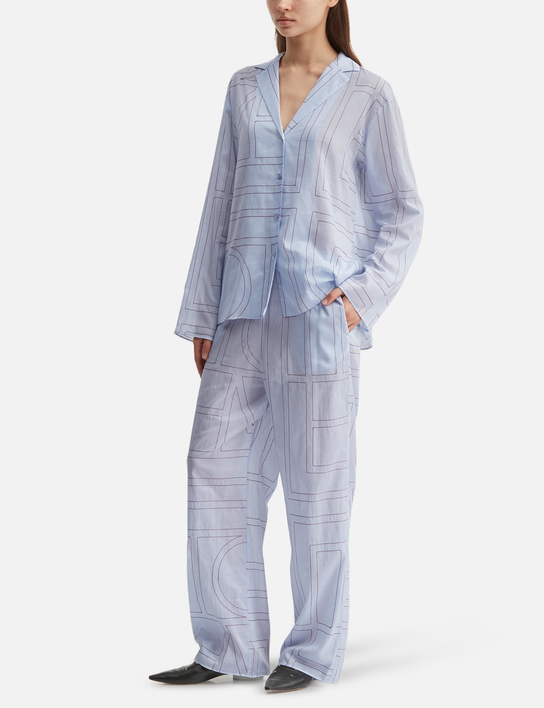 Toteme トテーム 【本物保証】 パンツ ストリート系 レディース Monogram Cotton-Blend PJ Bottoms