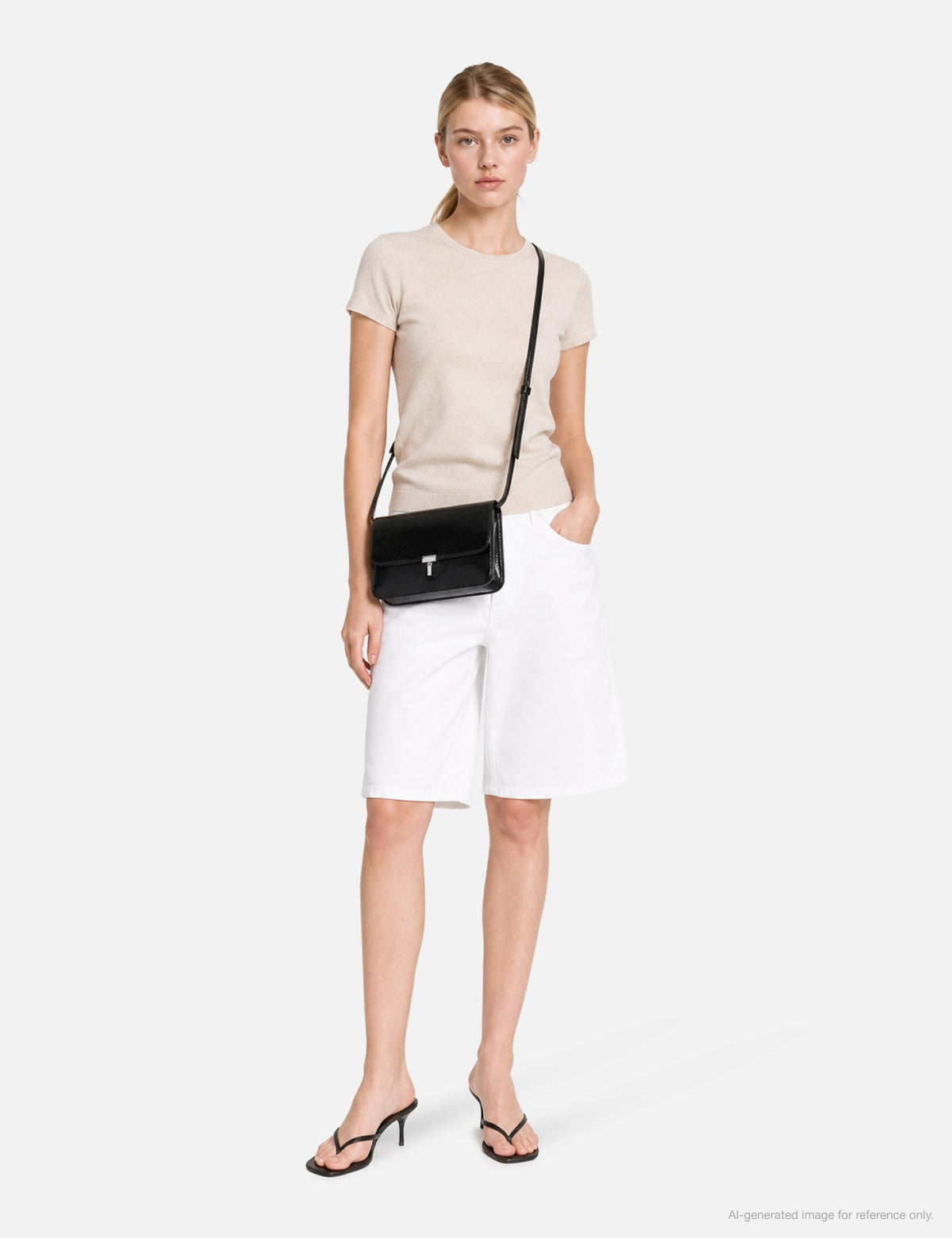 Toteme トテーム 【本物保証】 バッグ ストリート系 レディース T-Lock Grained-Patent Crossbody