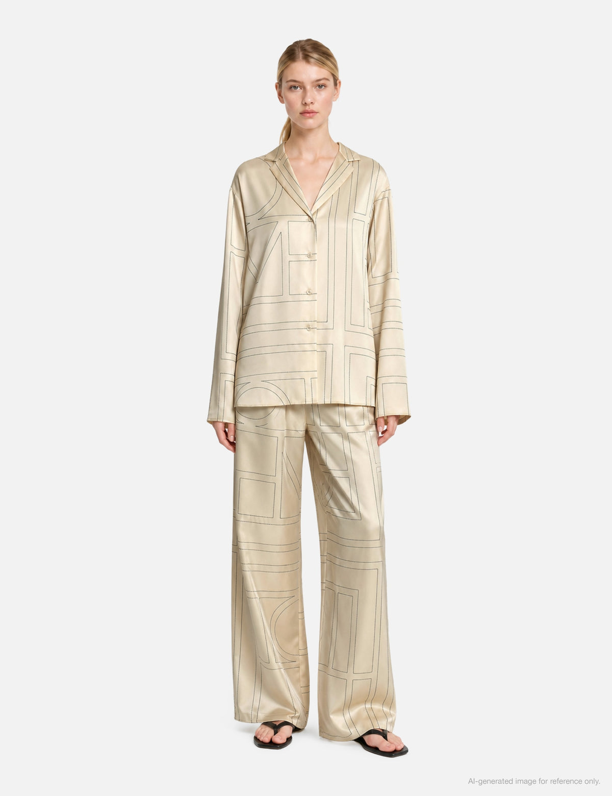 Toteme トテーム 【本物保証】 シャツ ストリート系 レディース Monogram Silk PJ Top