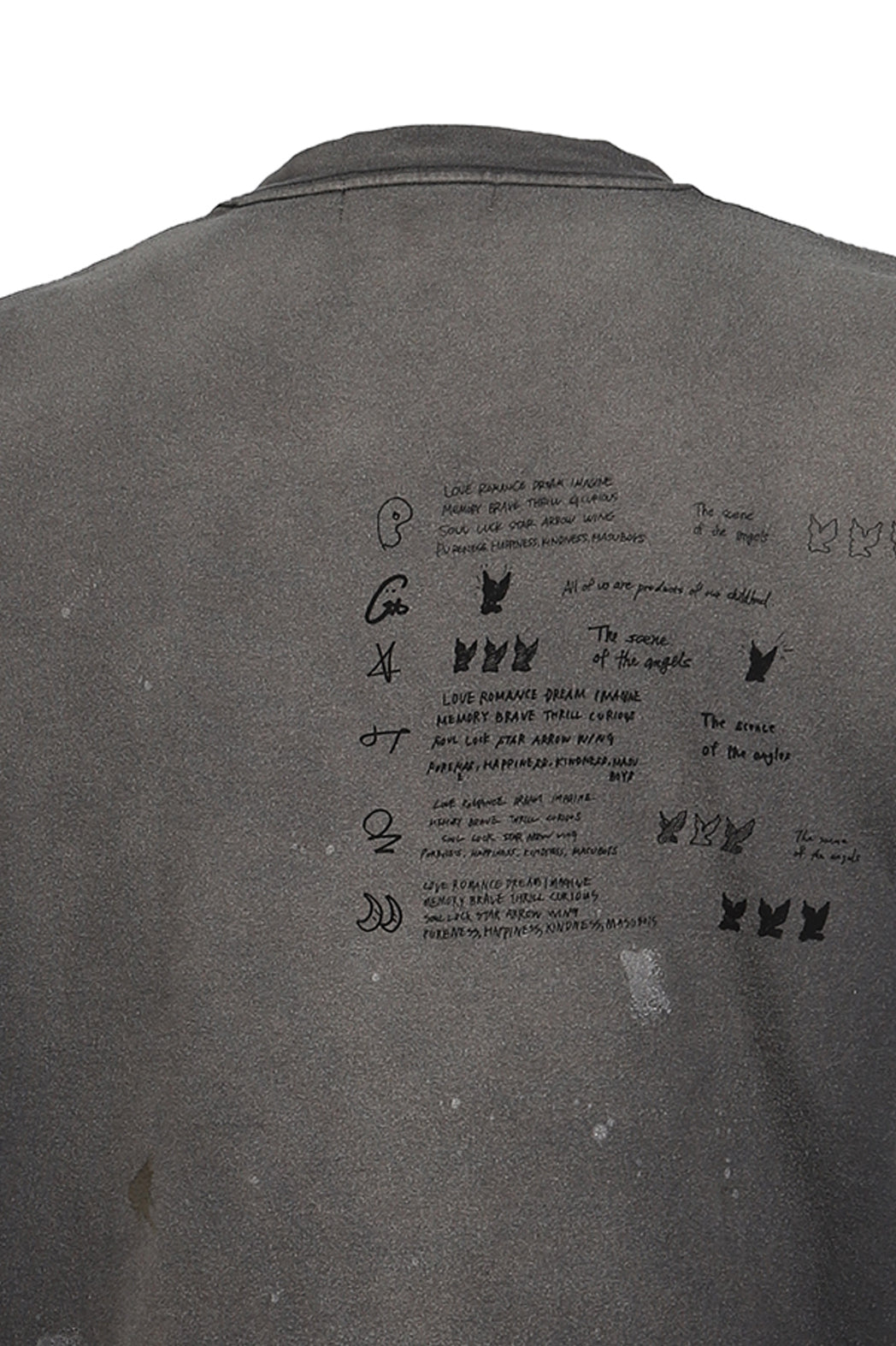 MASU エムエーエスユー 【本物保証】 パーカー、ストリートスタイル、メンズ WASTED BLACK ANGEL T-SHIRT / BLK