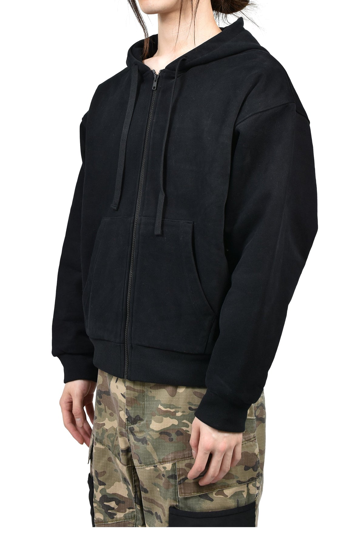 Matthew M. Williams マシュー・M・ウィリアムズ【本物保証】 パーカー、ストリートスタイル、メンズ DOUBLE LAYER ZIP UP HOODIE / BLK