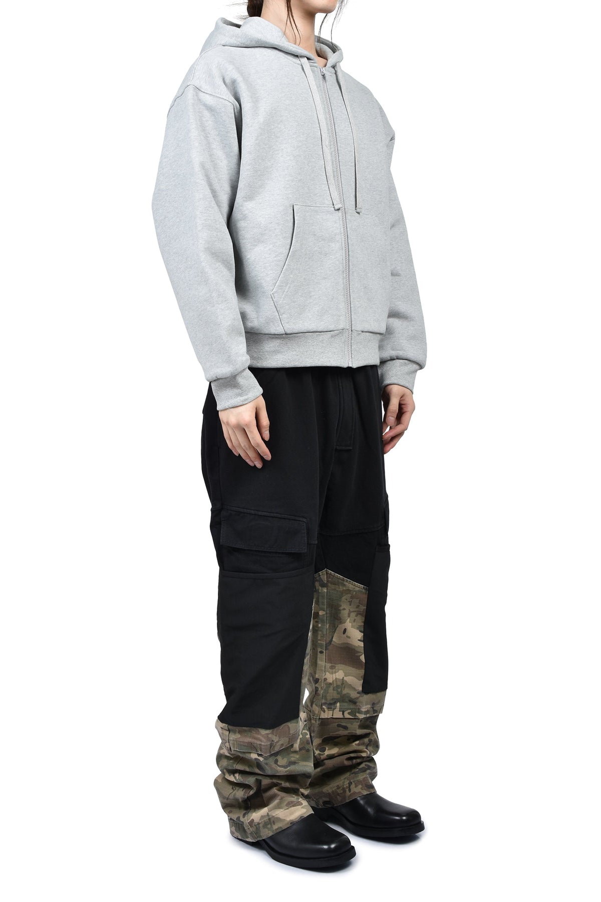 Matthew M. Williams マシュー・M・ウィリアムズ【本物保証】 パーカー、ストリートスタイル、メンズ   DOUBLE LAYER ZIP UP HOODIE / GRY